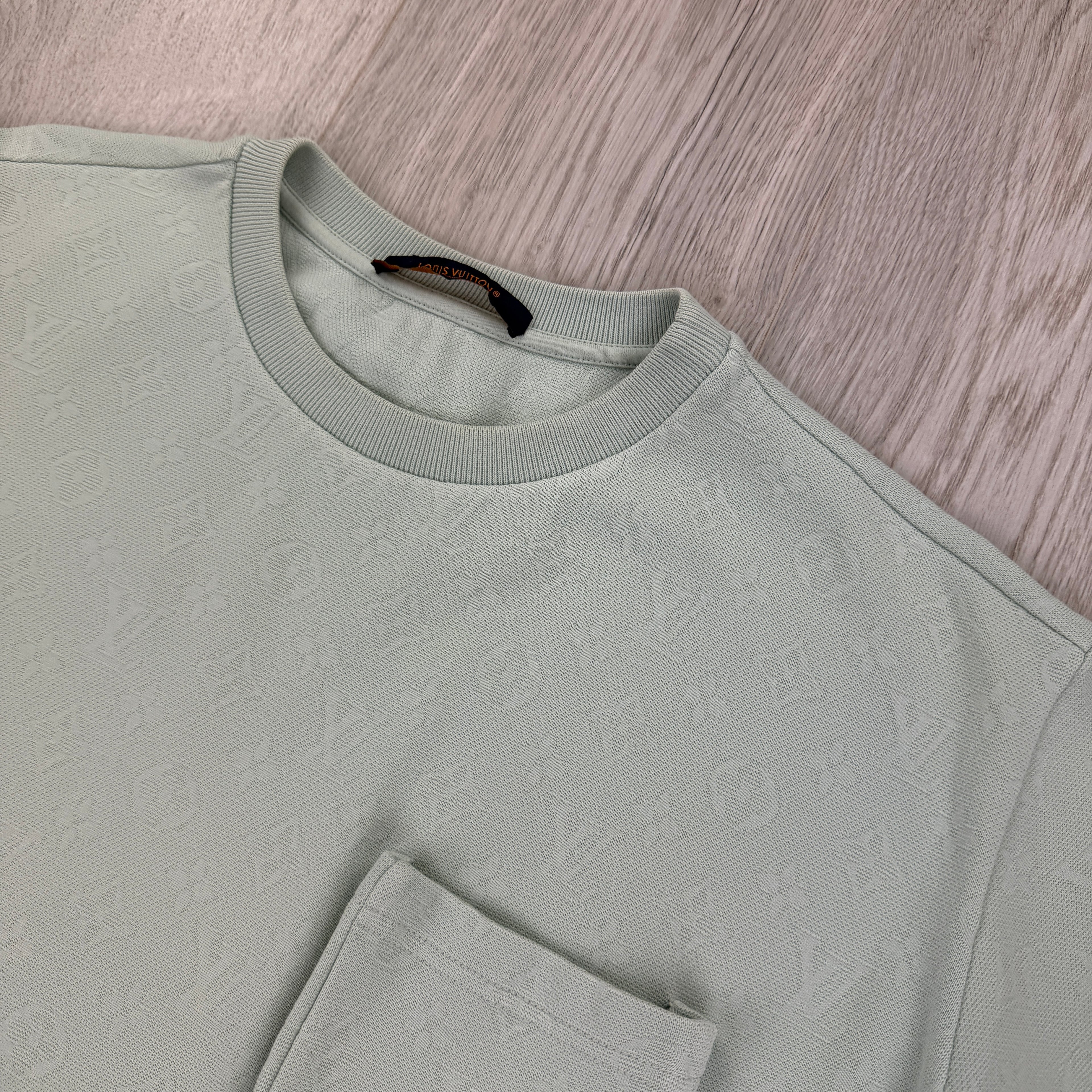 Louis Vuitton Men’s Mint Monogram 3D Pocket T-shirt - Large