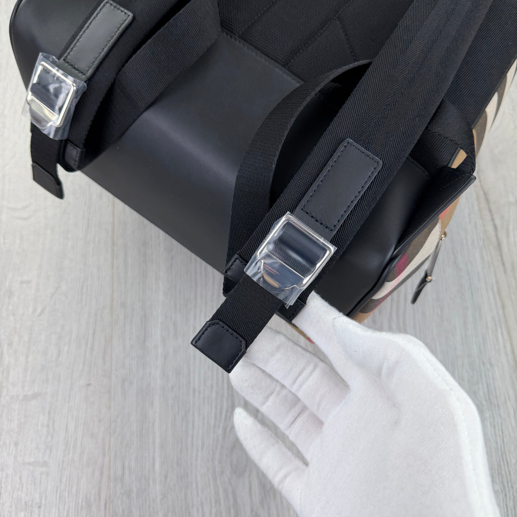 Burberry Men’s Check Print Backpack