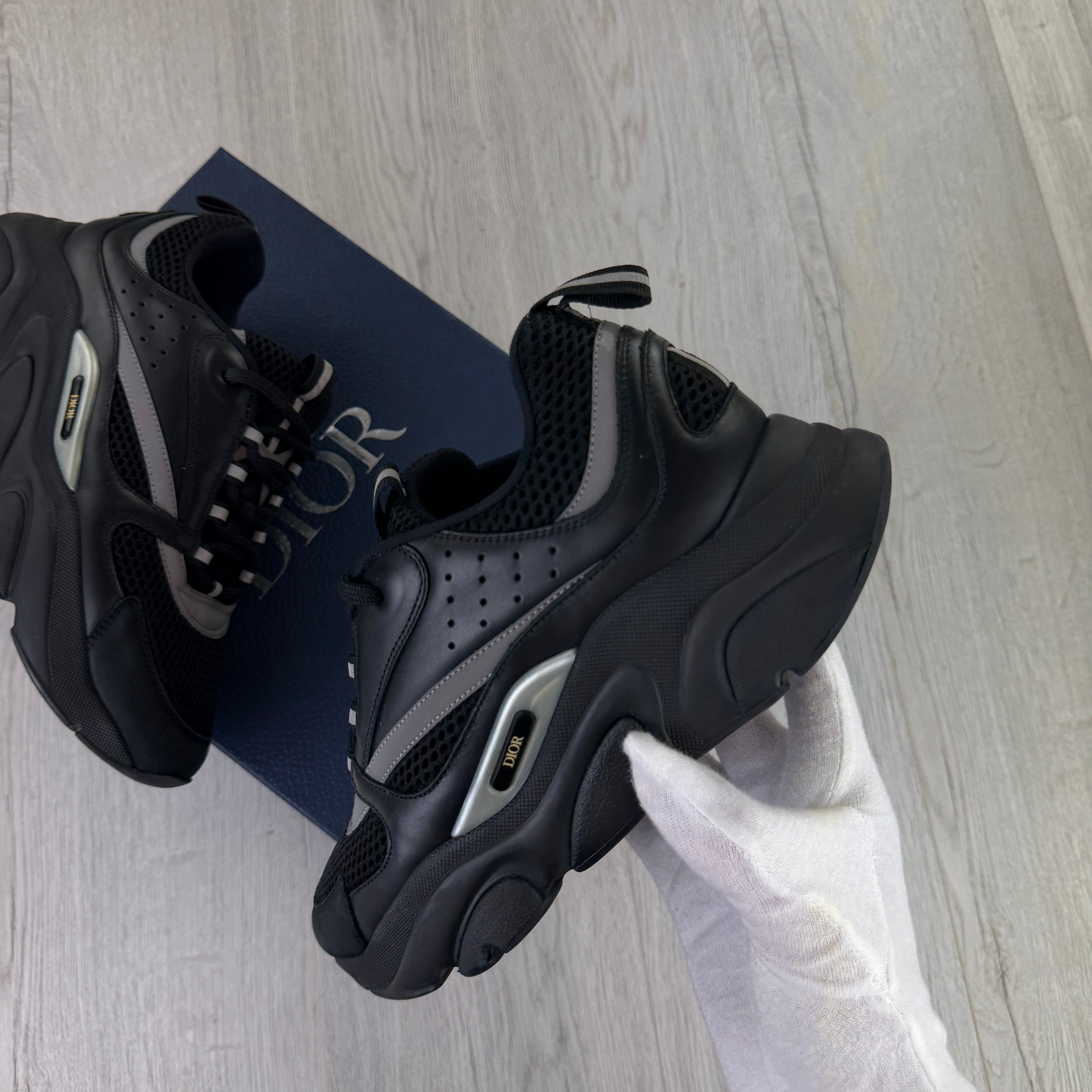 Dior B22 Men’s Triple Black Runners - 41 (Fit Uk 7)