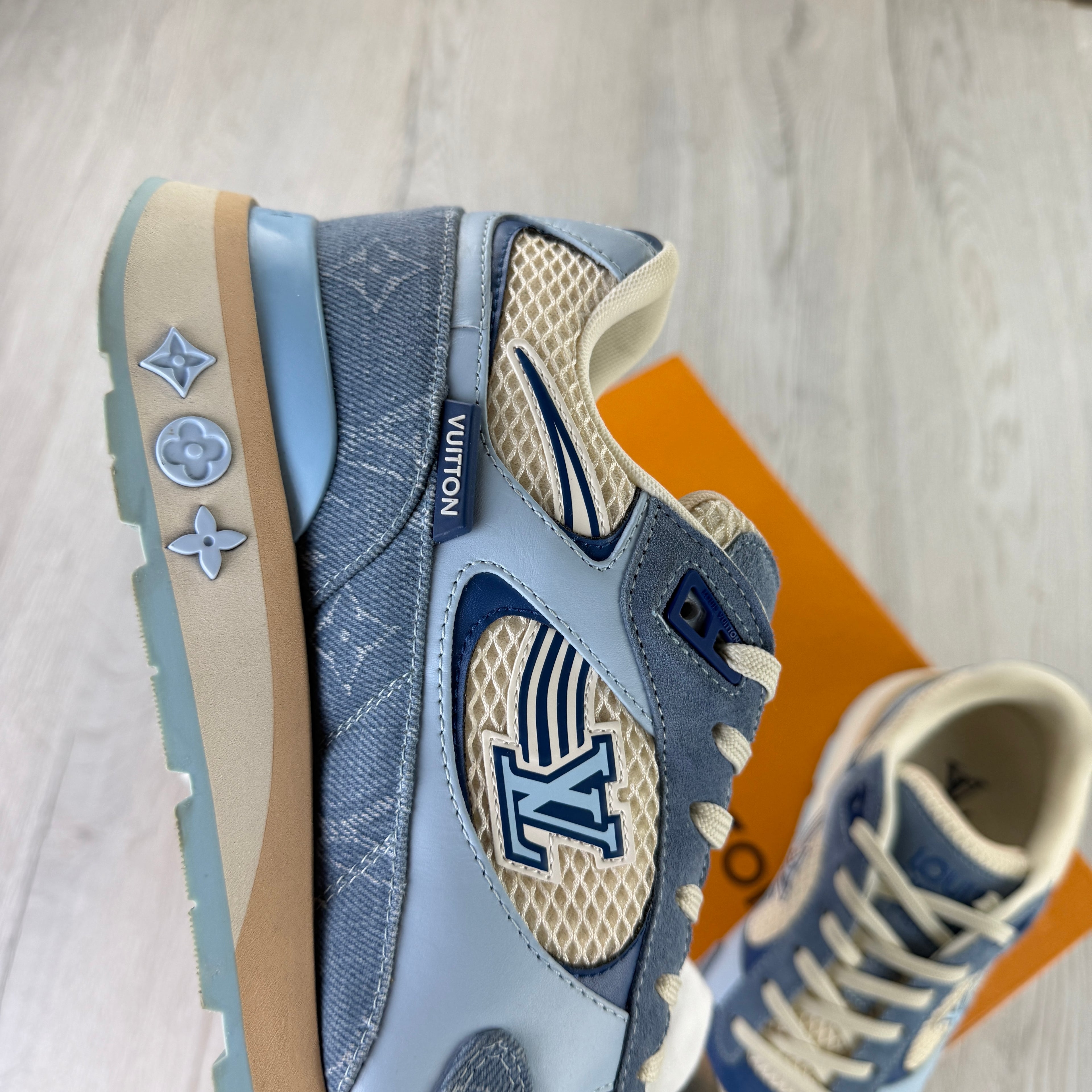 Louis Vuitton Men’s Blue Run Away Trainers - Uk 7.5 (Fit Uk 8)