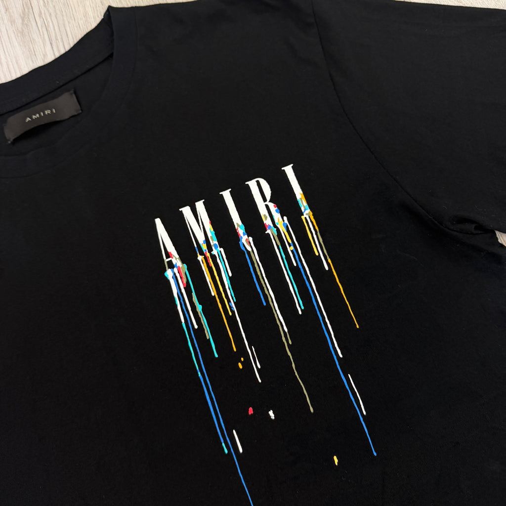 Amiri Men’s Black Drip Core T-shirt - Large
