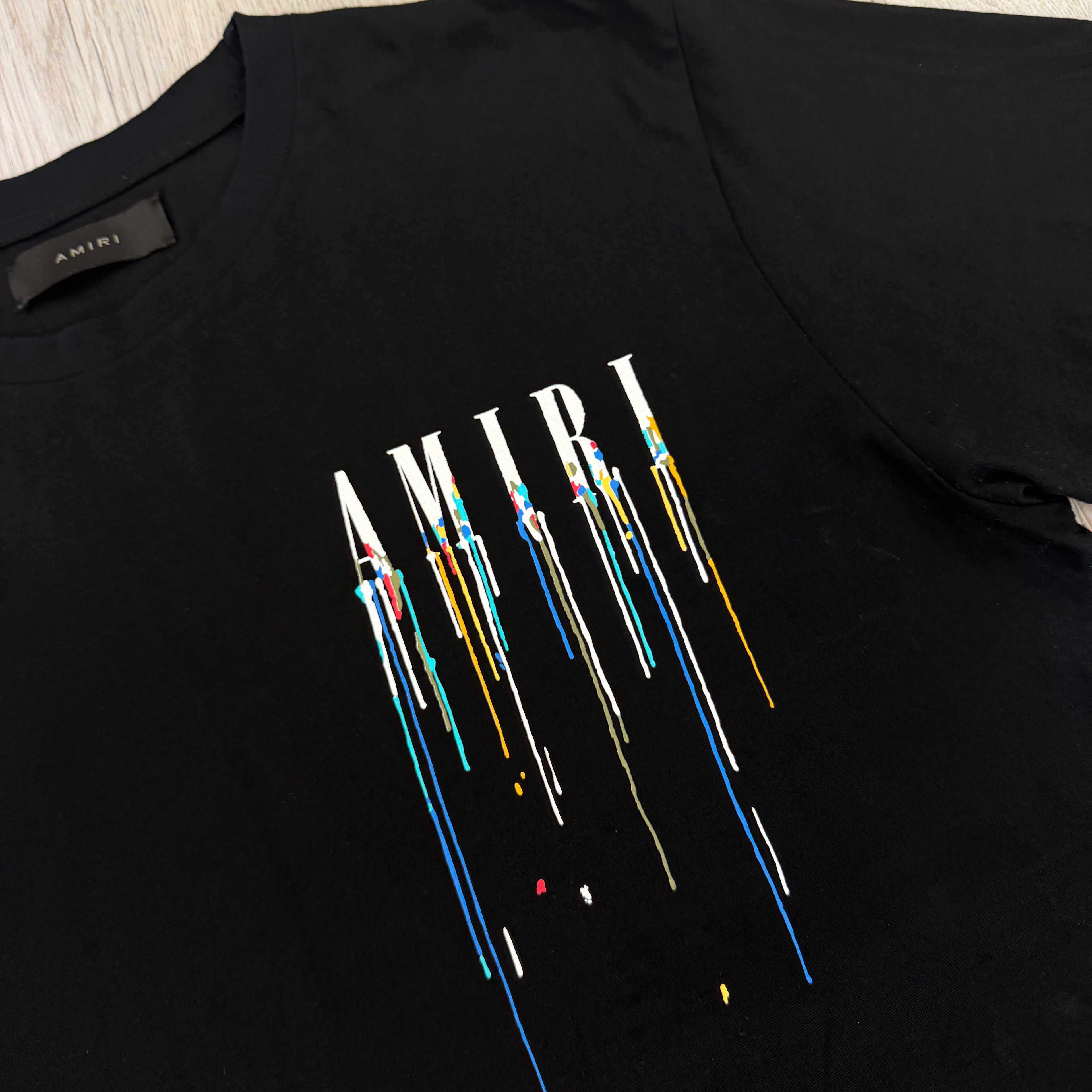 Amiri Men’s Black Drip Core T-shirt - Large