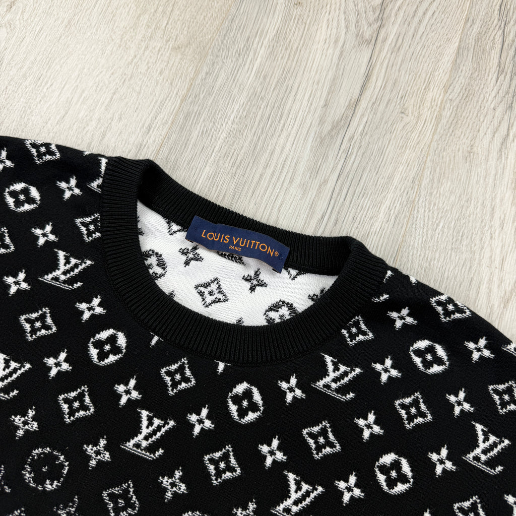 Louis Vuitton Men’s Black Gradient Crewneck Jumper - XL