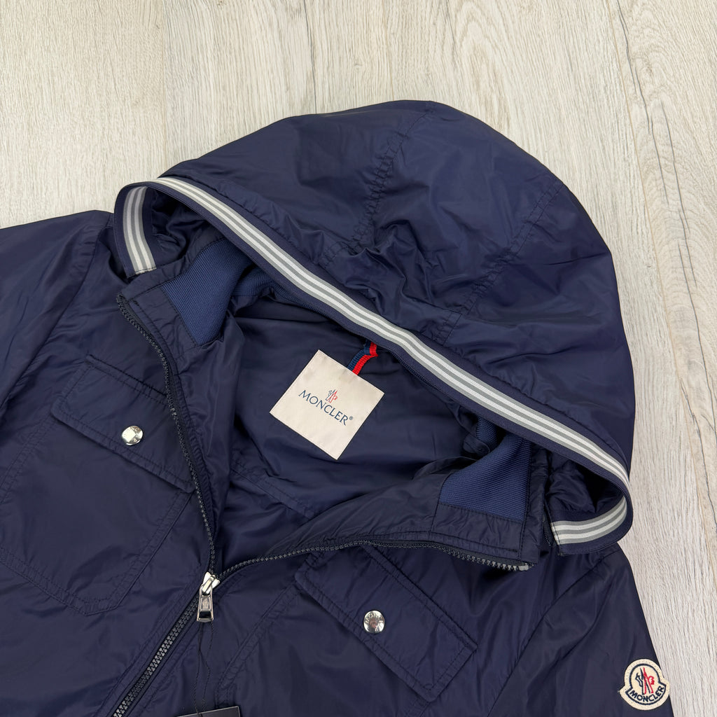 Moncler Men’s Navy Windbreaker Jacket - Size 4
