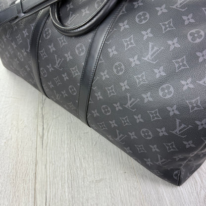 Louis Vuitton Men’s Black Monogram Keepal Bag - 55