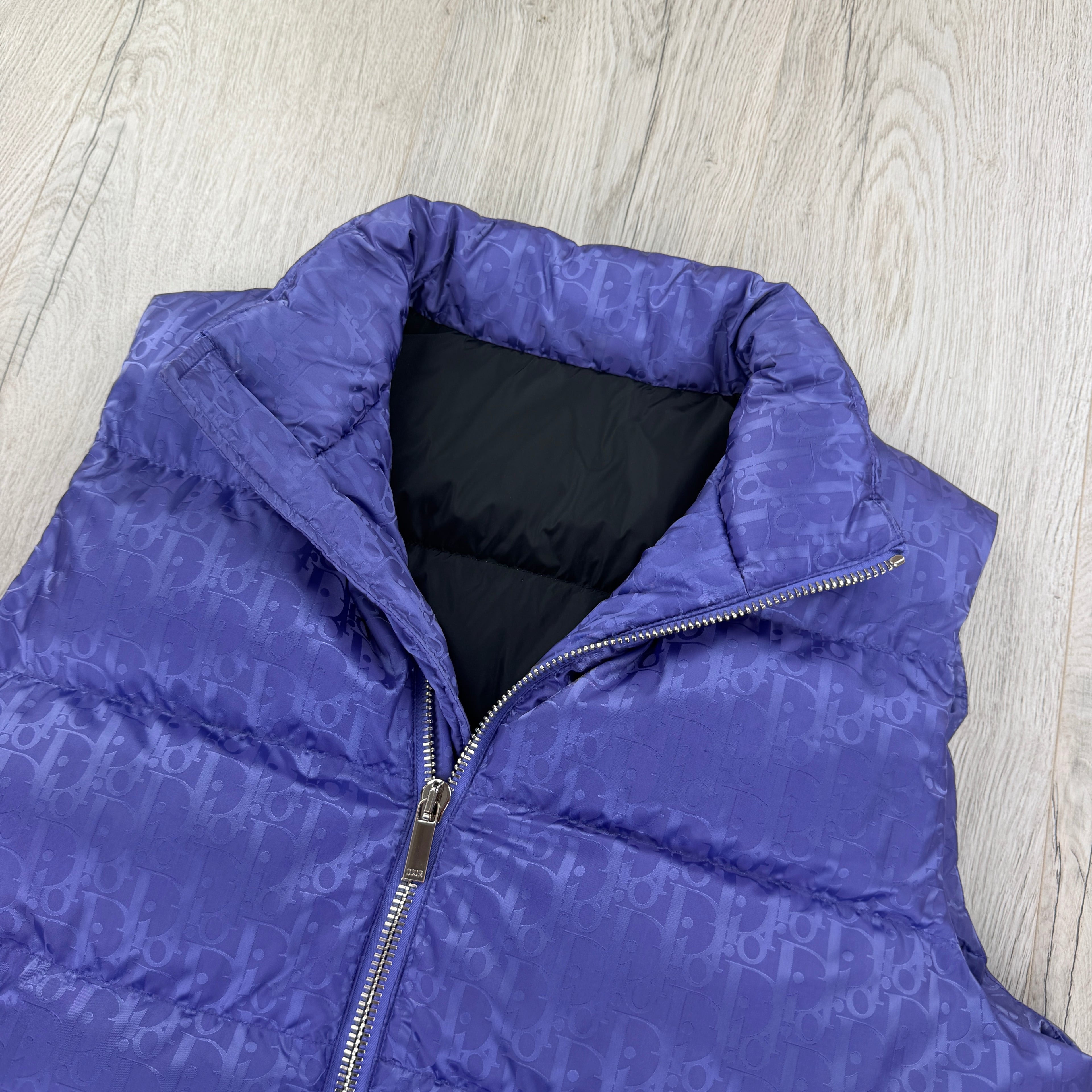 Dior Men’s Oblique Purple Zip-up Down Bodywarmer - 50 (M/L)