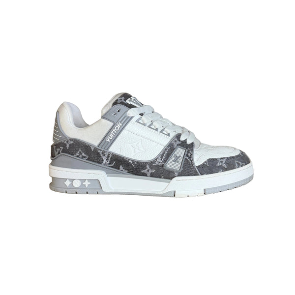 Louis Vuitton Men’s Grey & White Low Trainers - Uk 7 (Fit Uk 8)