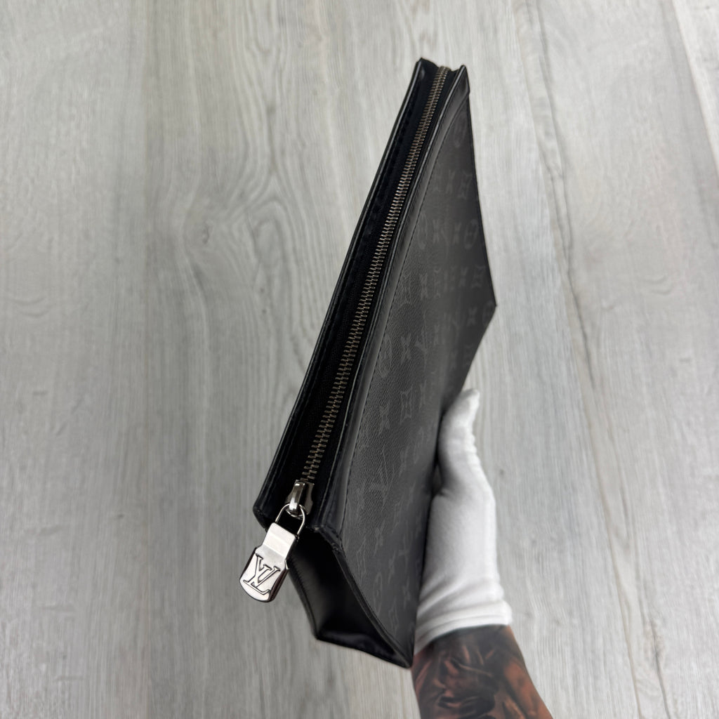 Louis Vuitton Graphite / Black Monogram Pochette Clutch Bag