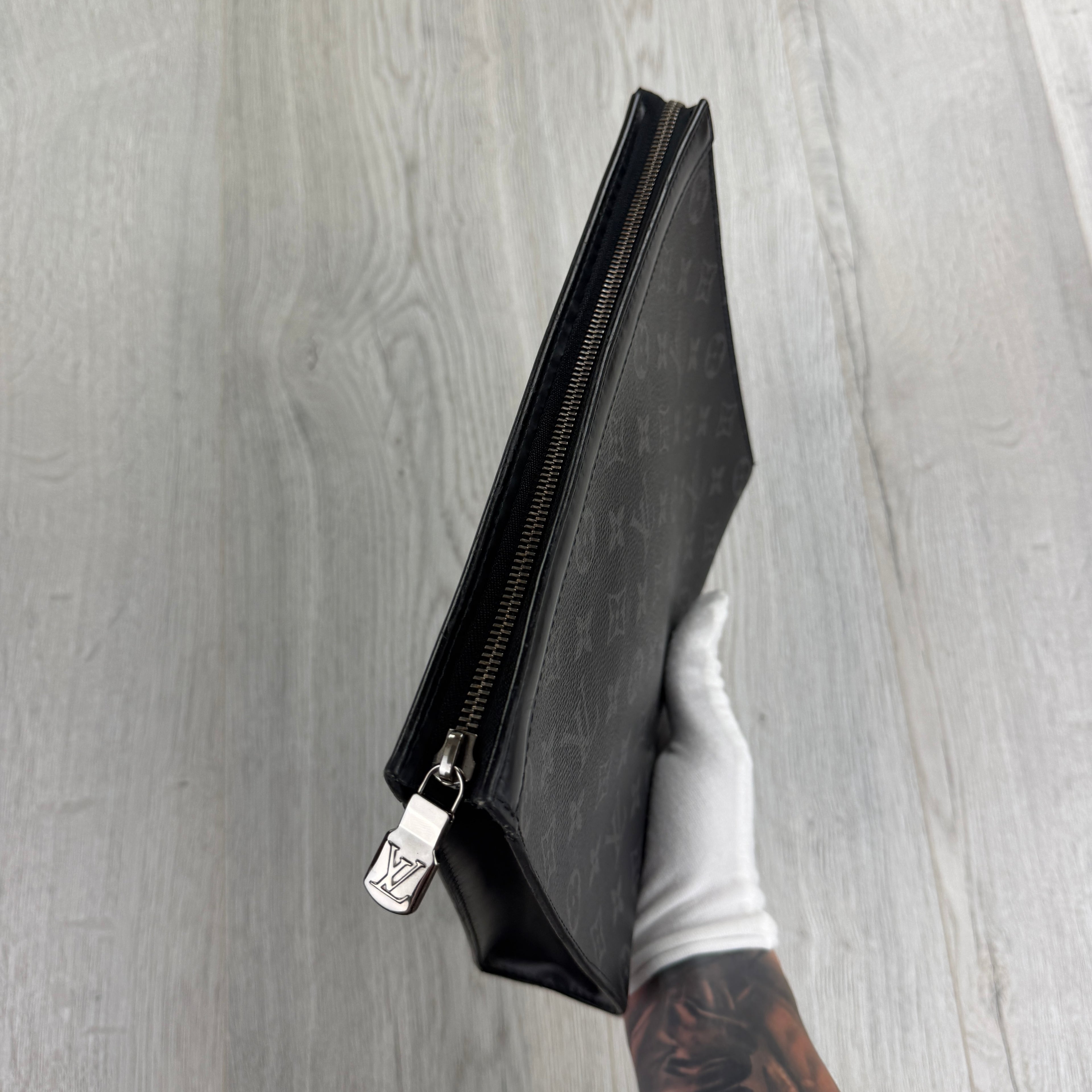 Louis Vuitton Graphite / Black Monogram Pochette Clutch Bag