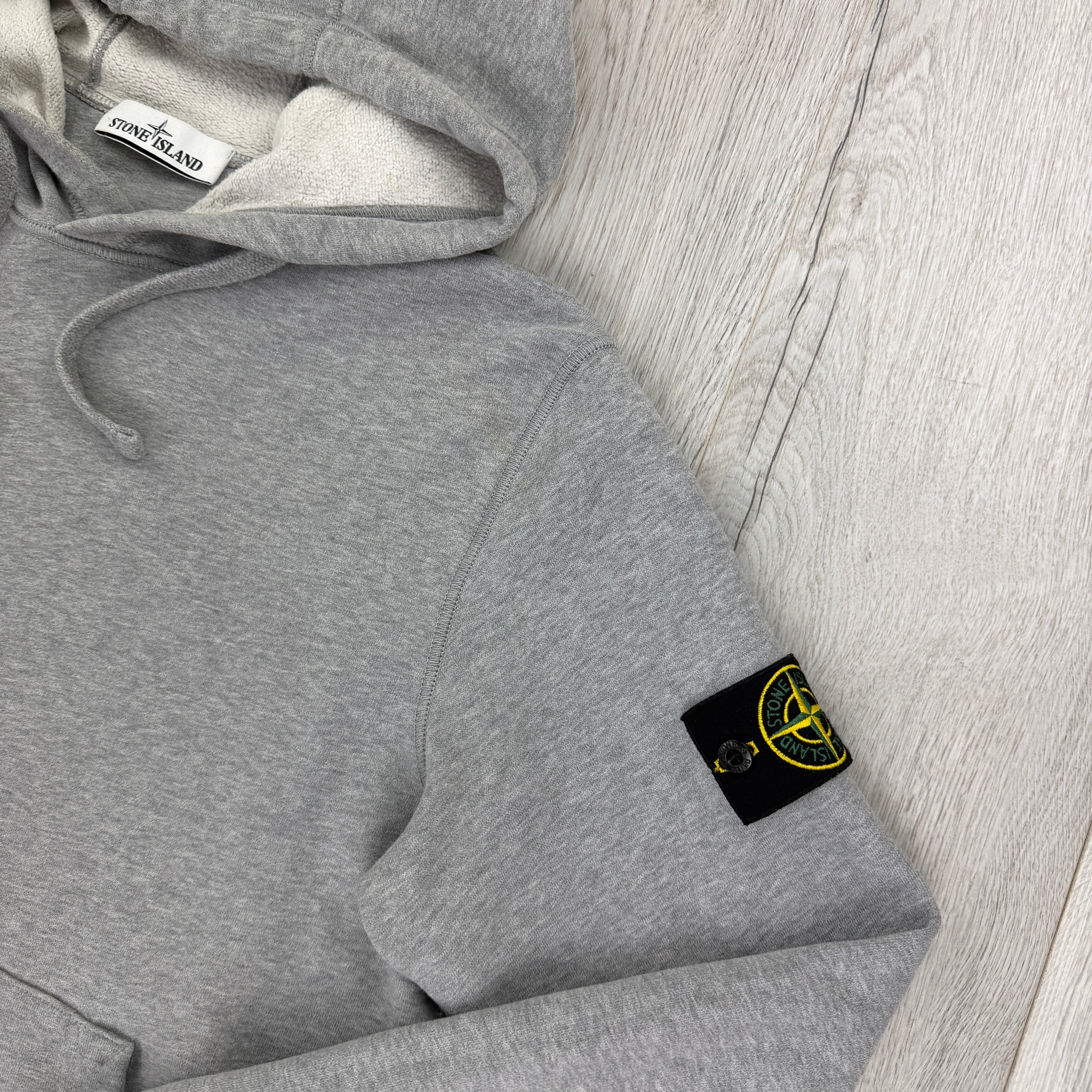 Stone Island Men’s Grey Pullover Hoodie - Medium
