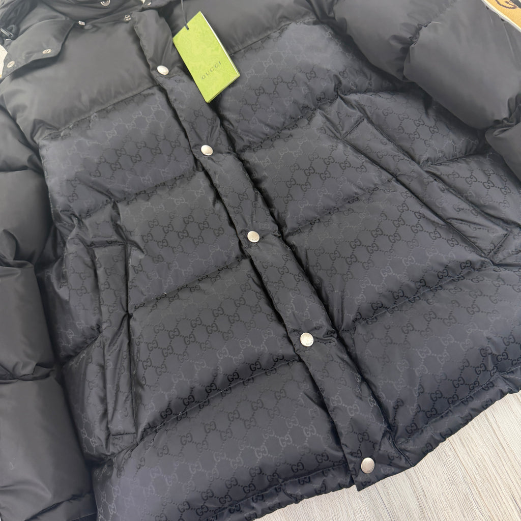 Gucci Men’s GG Jacquard Nylon Padded Down Jacket - Size 48 (M/L)