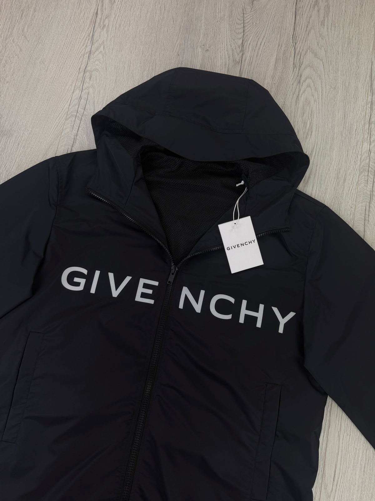 Givenchy Men’s Black Zip-up Windbreaker Jacket - 44 (S/M)