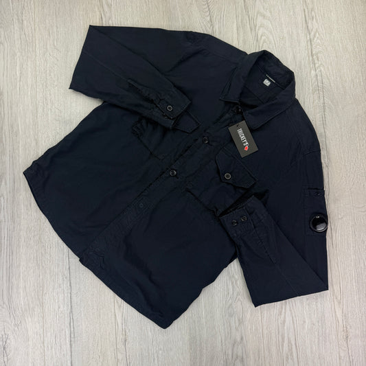 Cp Company Men’s Navy Button Up Shirt - XL