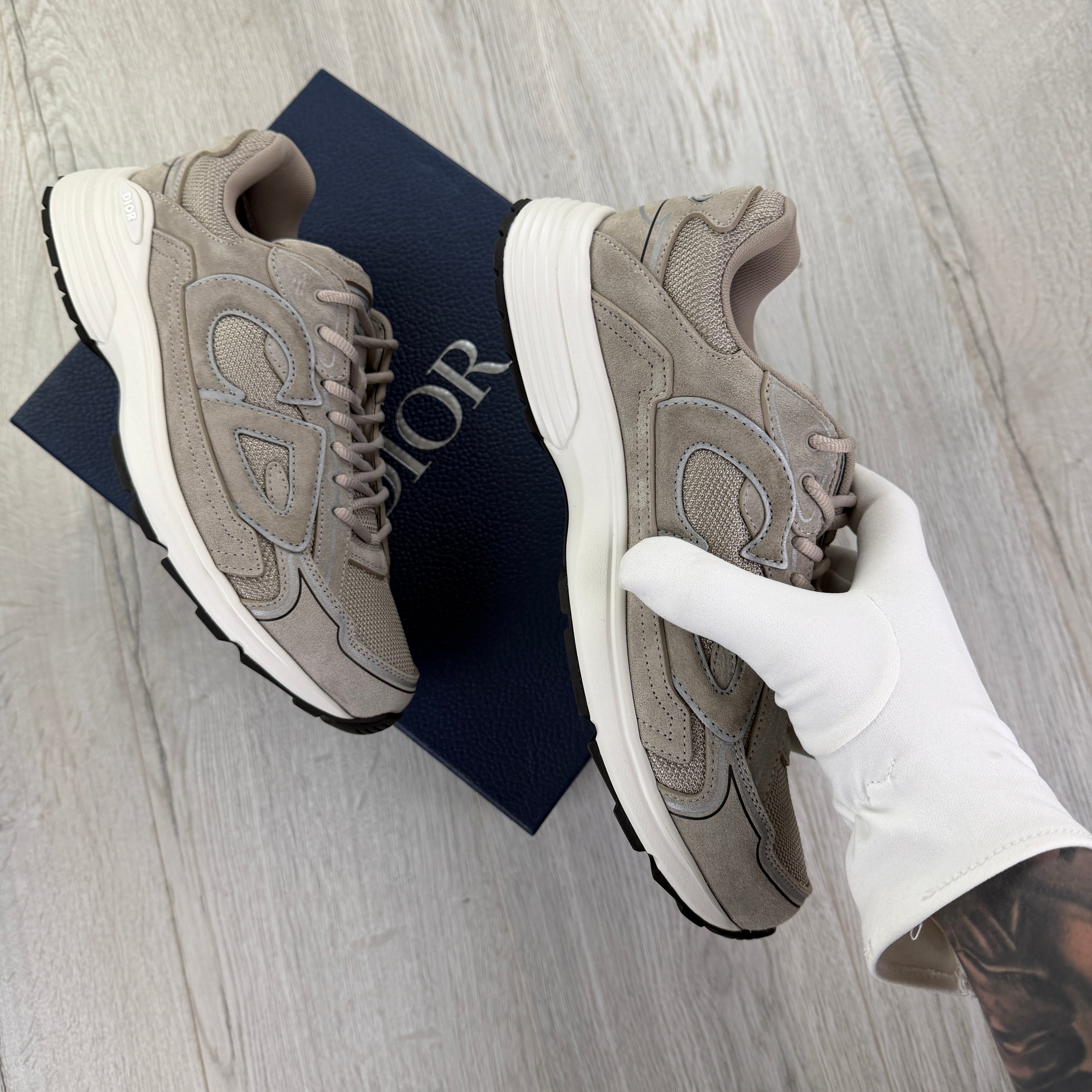 Dior B30 Men’s Full Suede Grey Trainers - 43.5 (Uk 9.5)