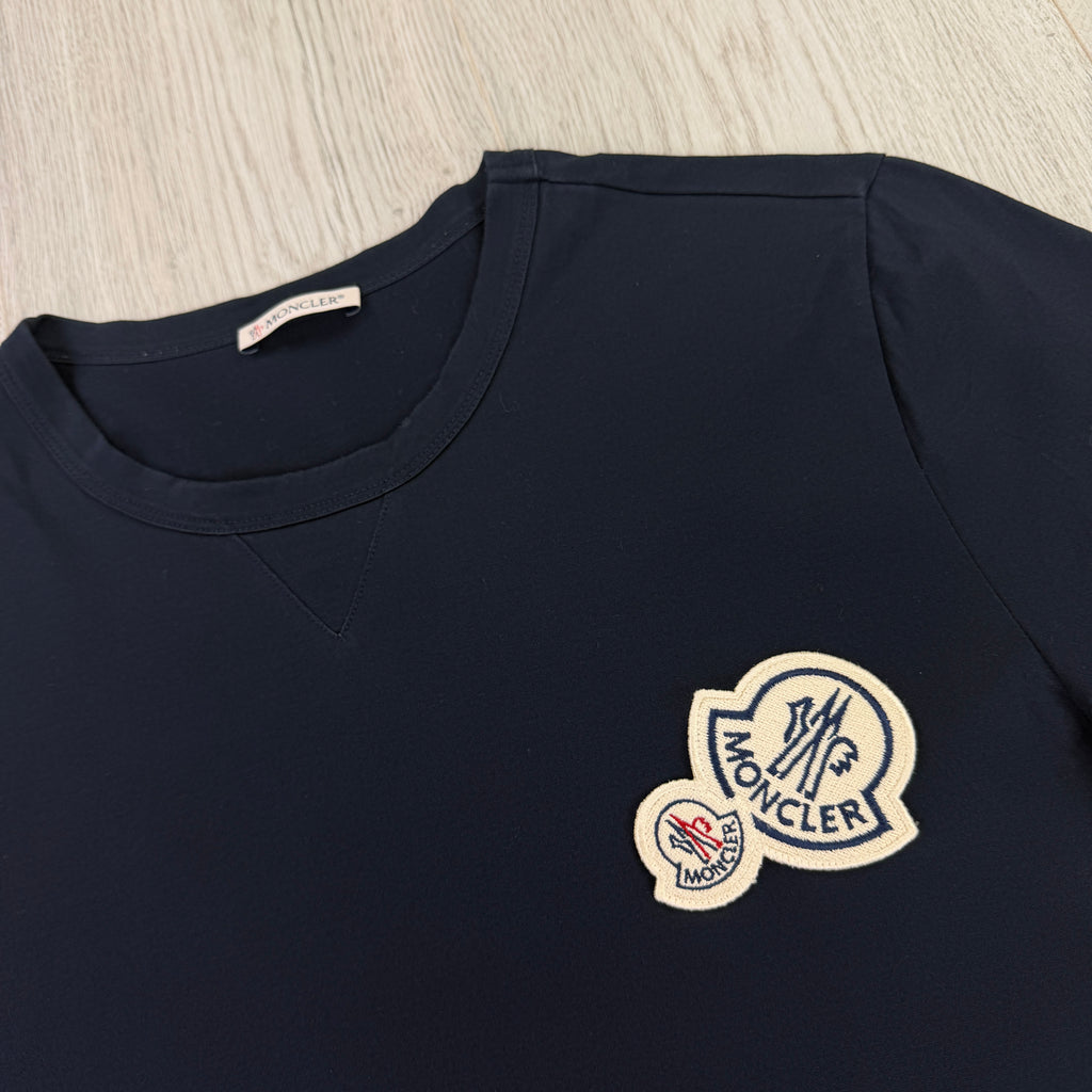 Moncler Men’s Double Logo Navy T-shirt