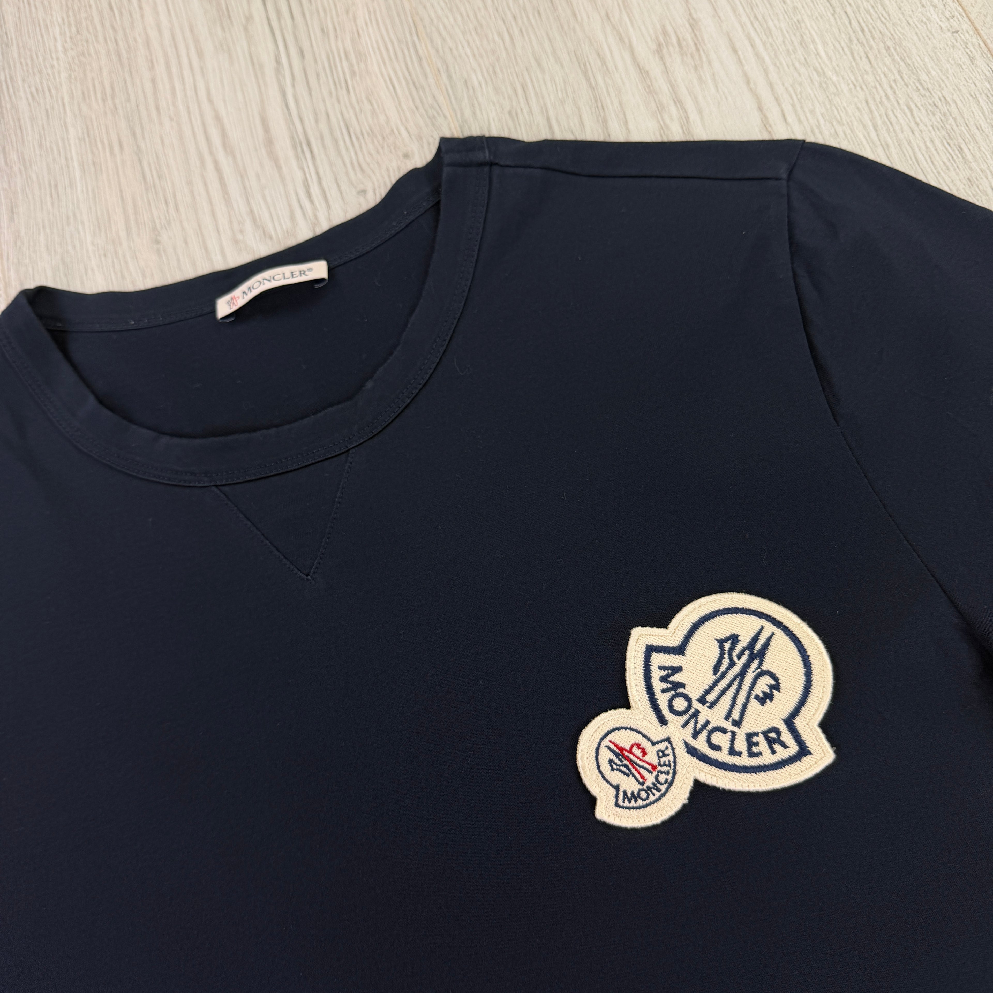 Moncler Men’s Double Logo Navy T-shirt