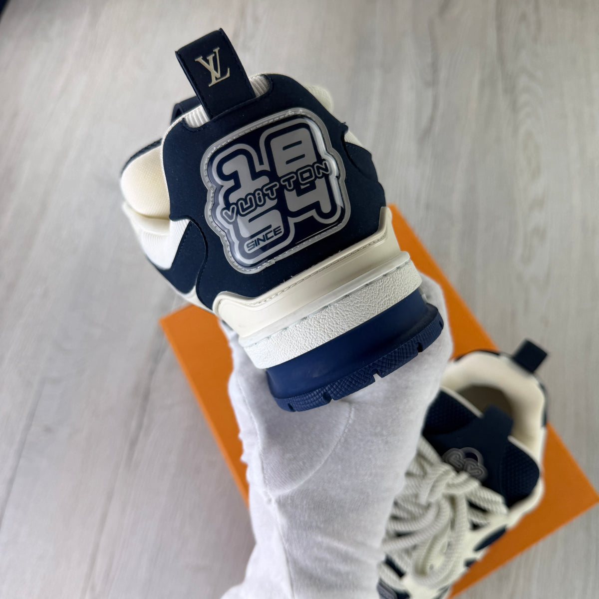Louis Vuitton Men’s Navy & White Skate Trainers - Uk 8 (Fit 8.5/9)