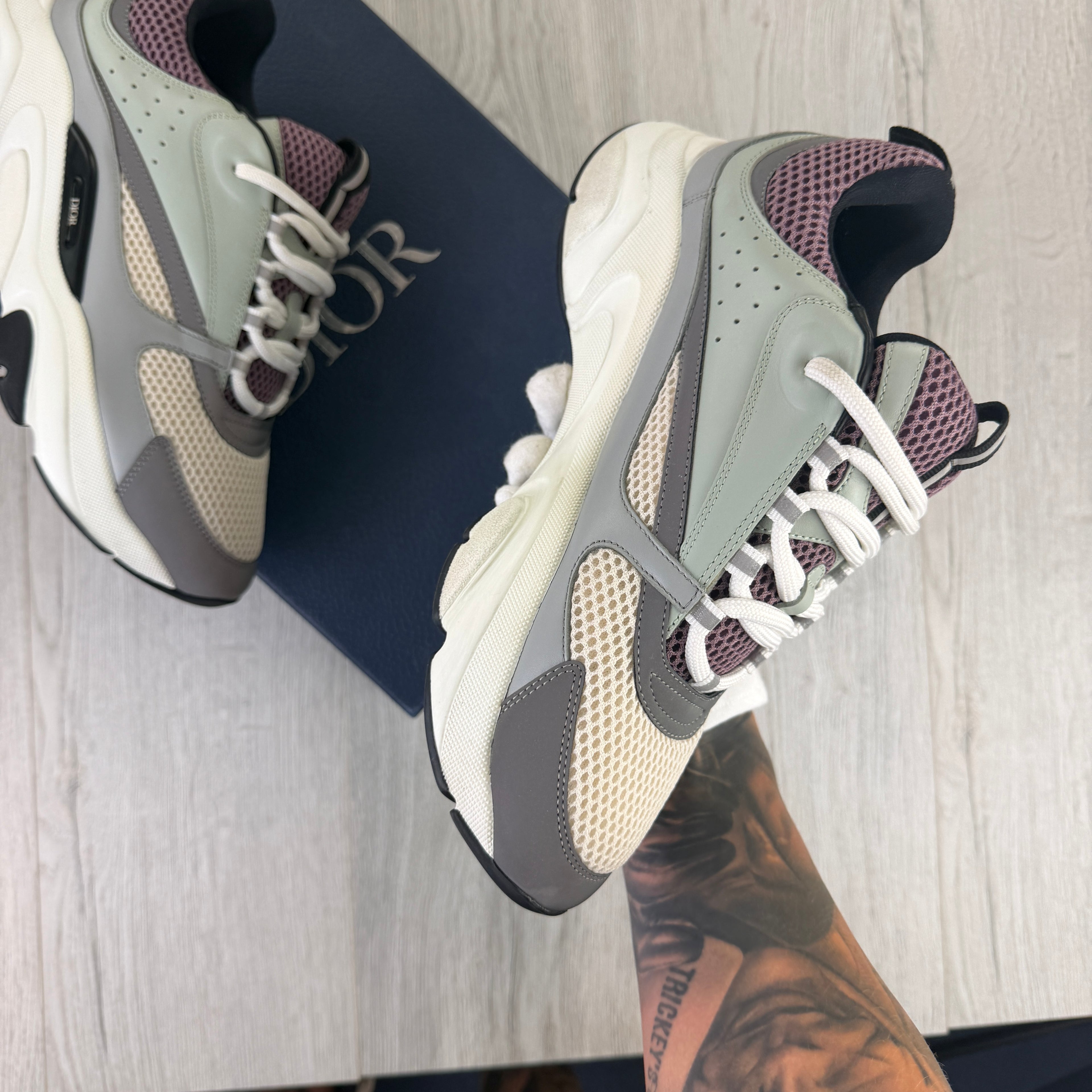 Dior B22 Men’s Lavender & Grey Trainers - 43 (Fit Uk 8.5)