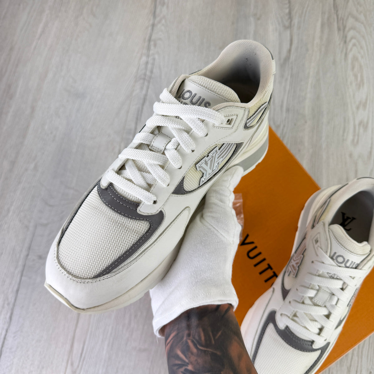 Louis Vuitton Men’s White Run Away Trainers - Uk 8 (Fit Uk 8.5)