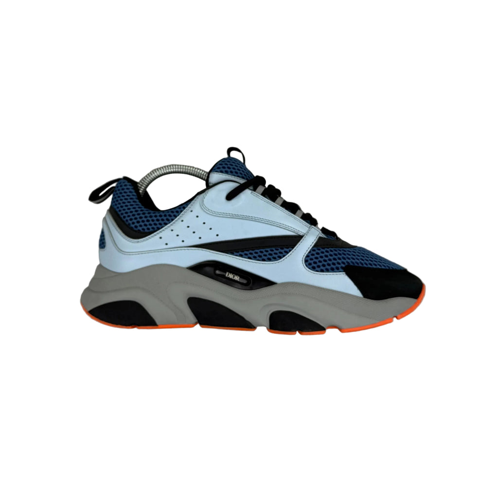 Dior B22 Light Blue Runners Orange Bottom Trainers