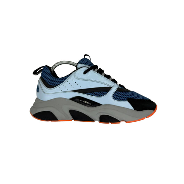 Dior B22 Light Blue Runners Orange Bottom Trainers