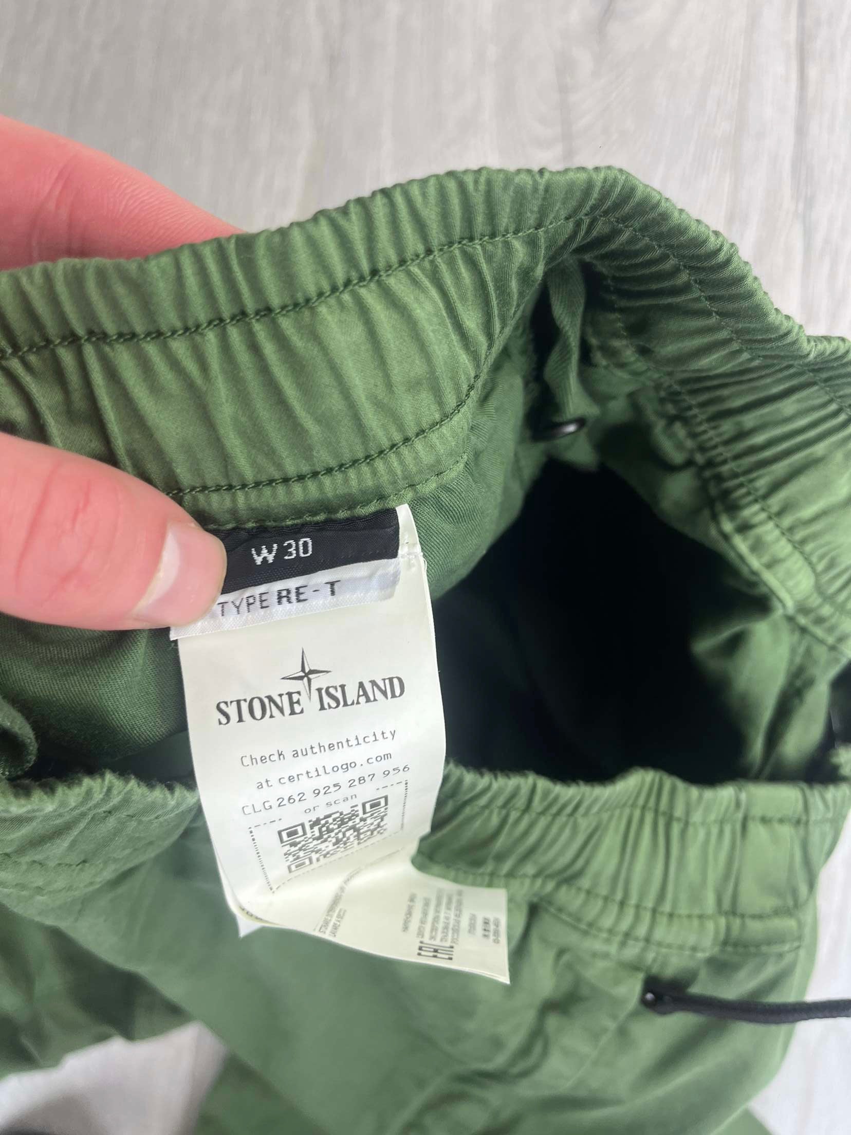 Stone Island Men’s Khaki Green Cargo Trousers - Uk 30