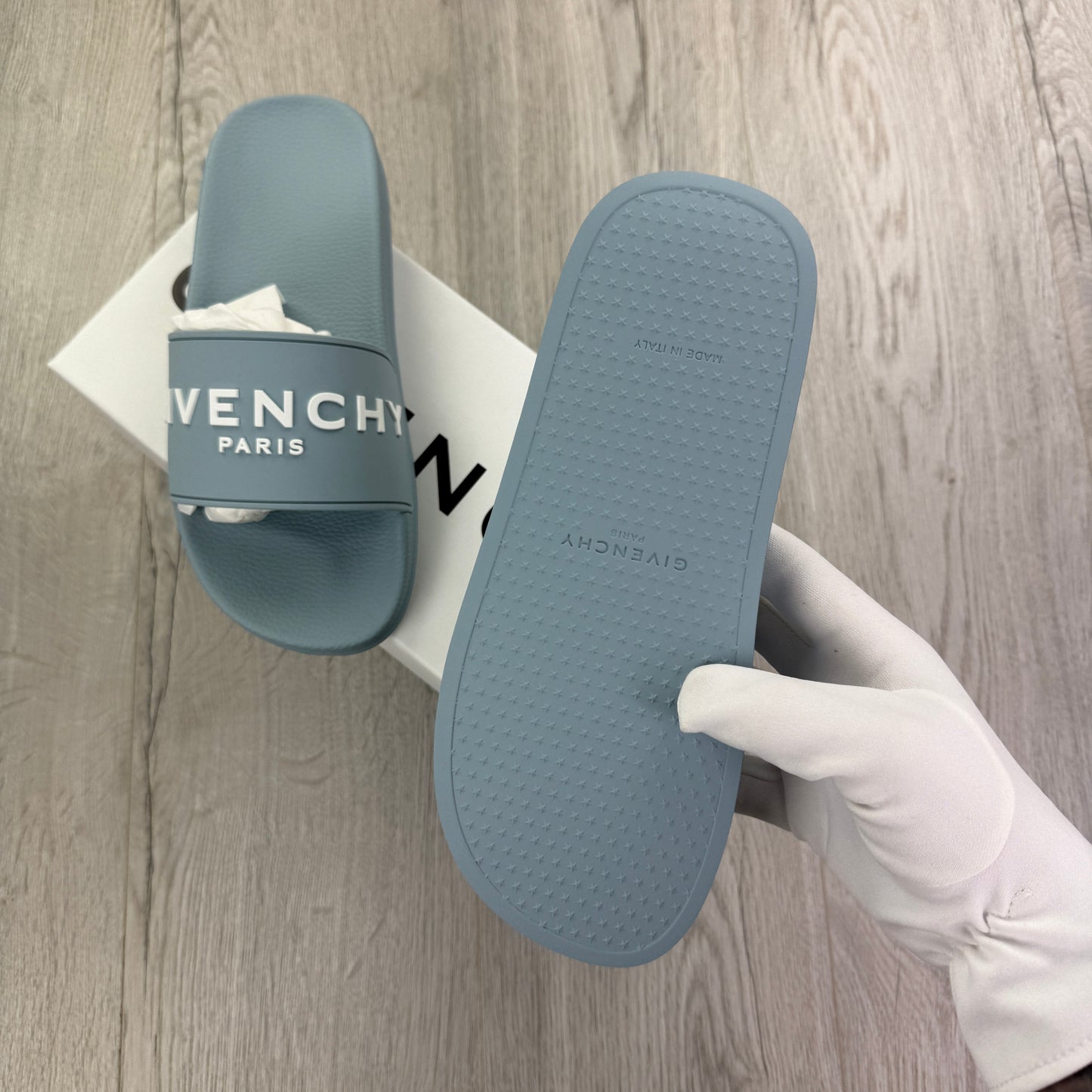 Givenchy Men’s Sky Blue Sliders