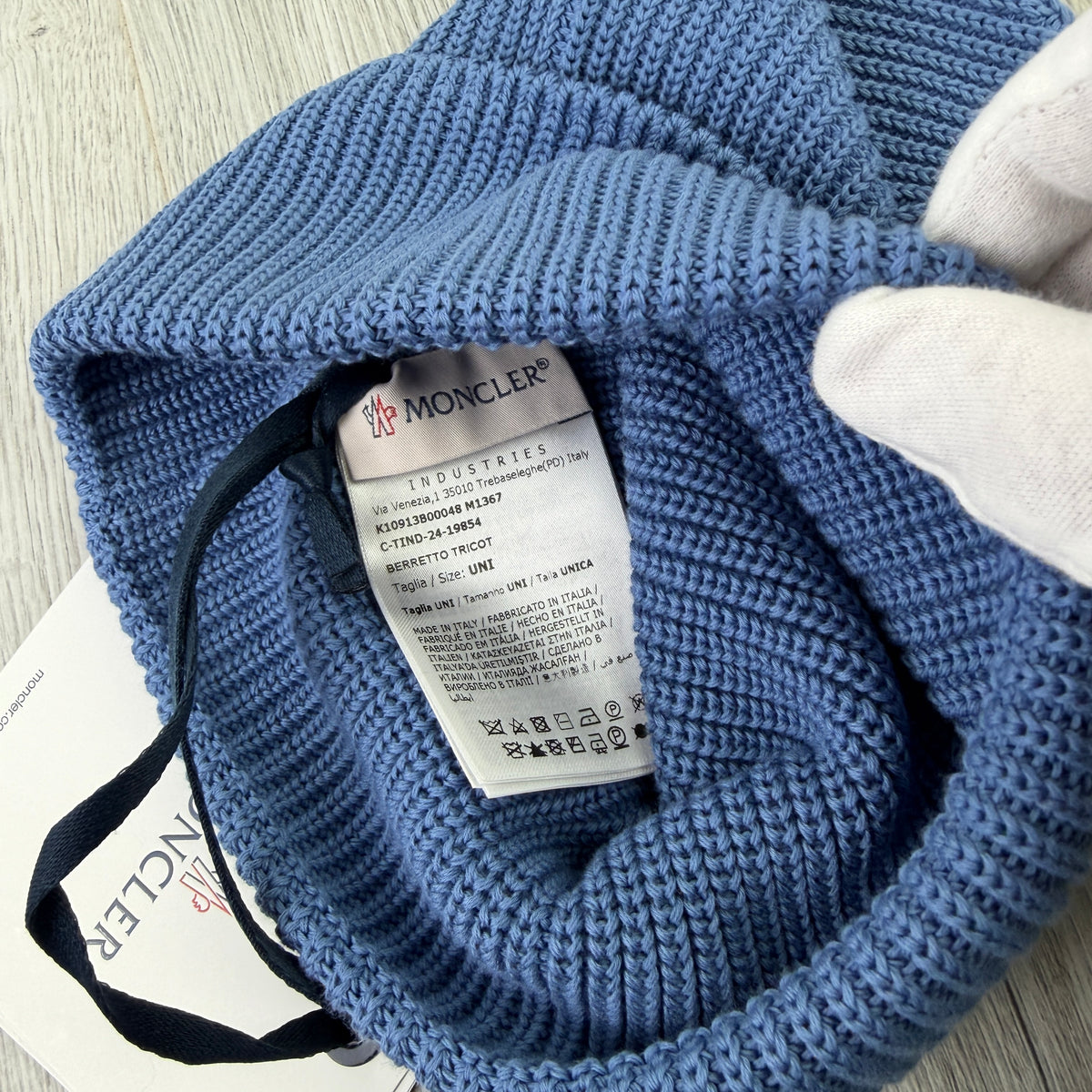 Moncler Men’s Blue Wool Beanie