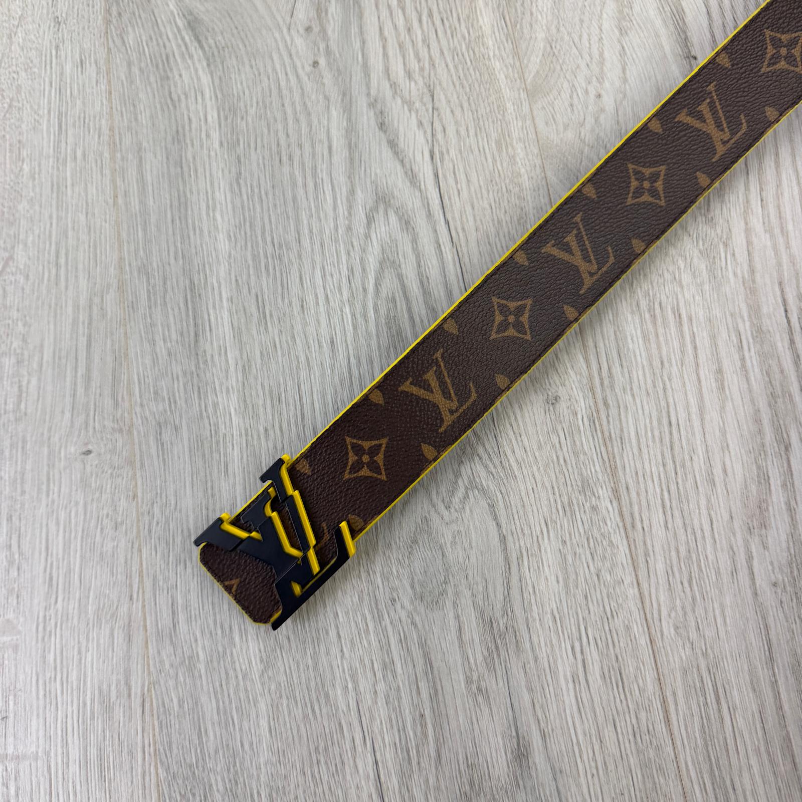 Louis Vuitton Men’s Brown / Yellow Monogram Belt - 90 (Uk 28-34)