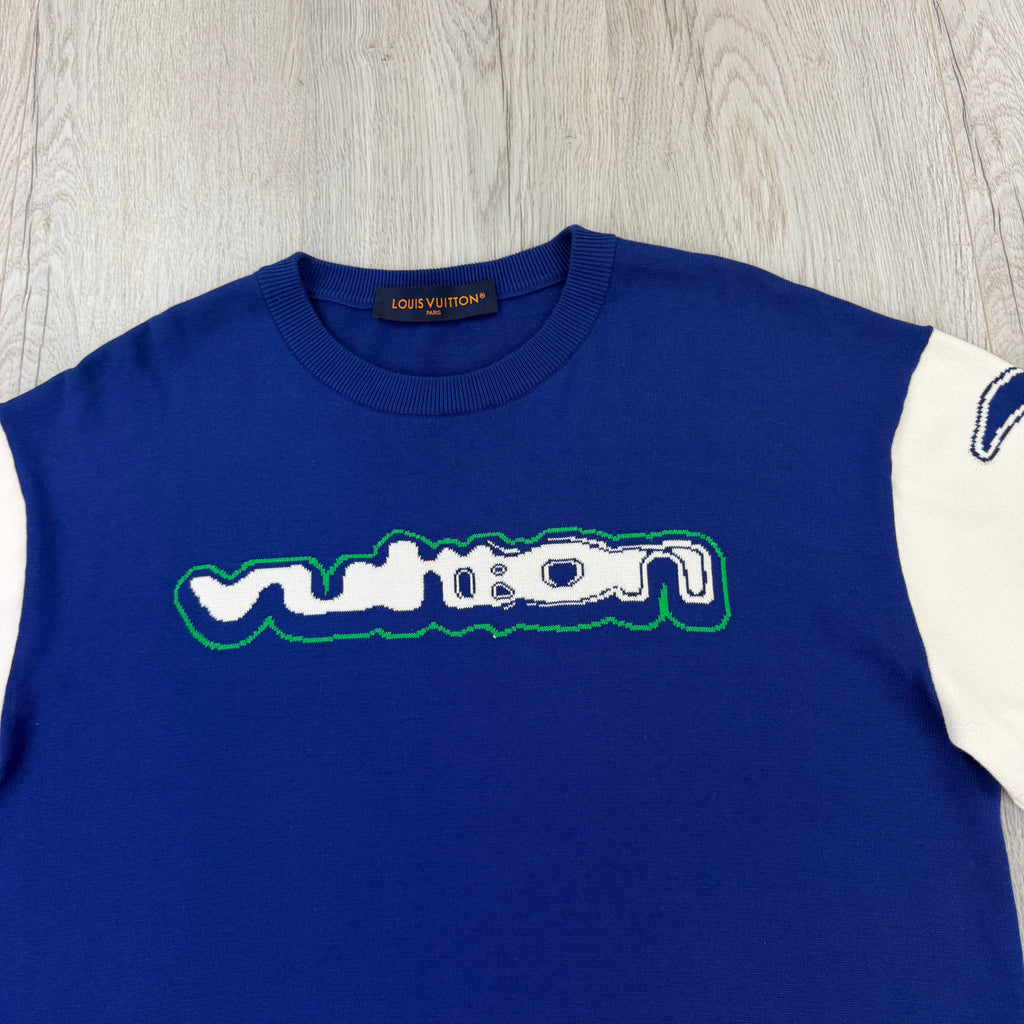 Louis Vuitton Men’s Knit Blue T-shirt & Swim Shorts Set - Medium