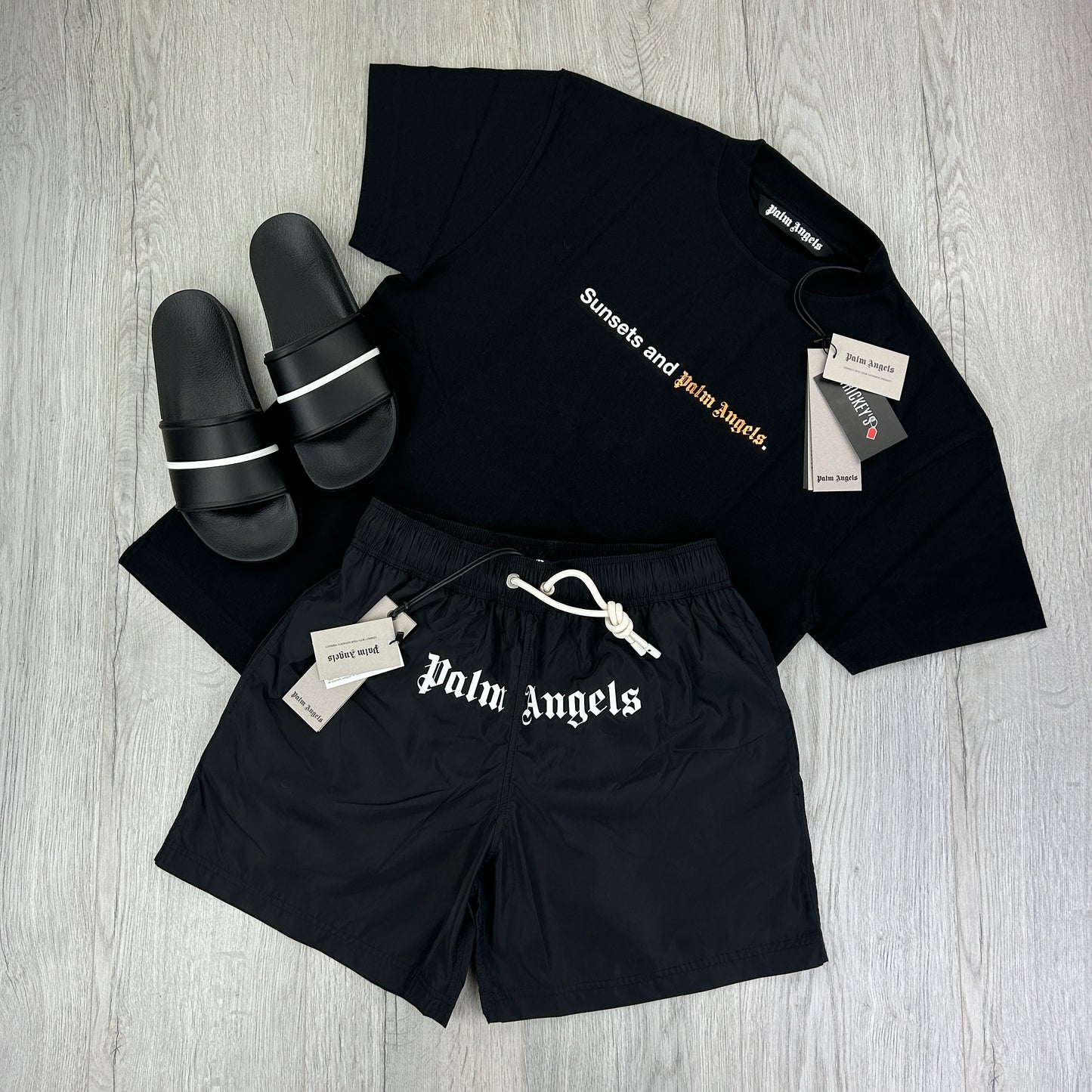 Palm Angels Men’s Black Full Summer Set