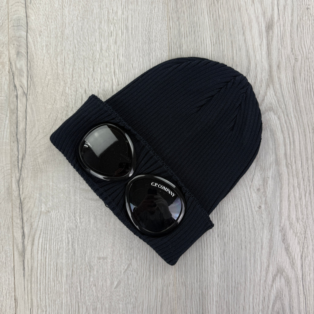 CP Company Men’s Navy Goggle Beanie