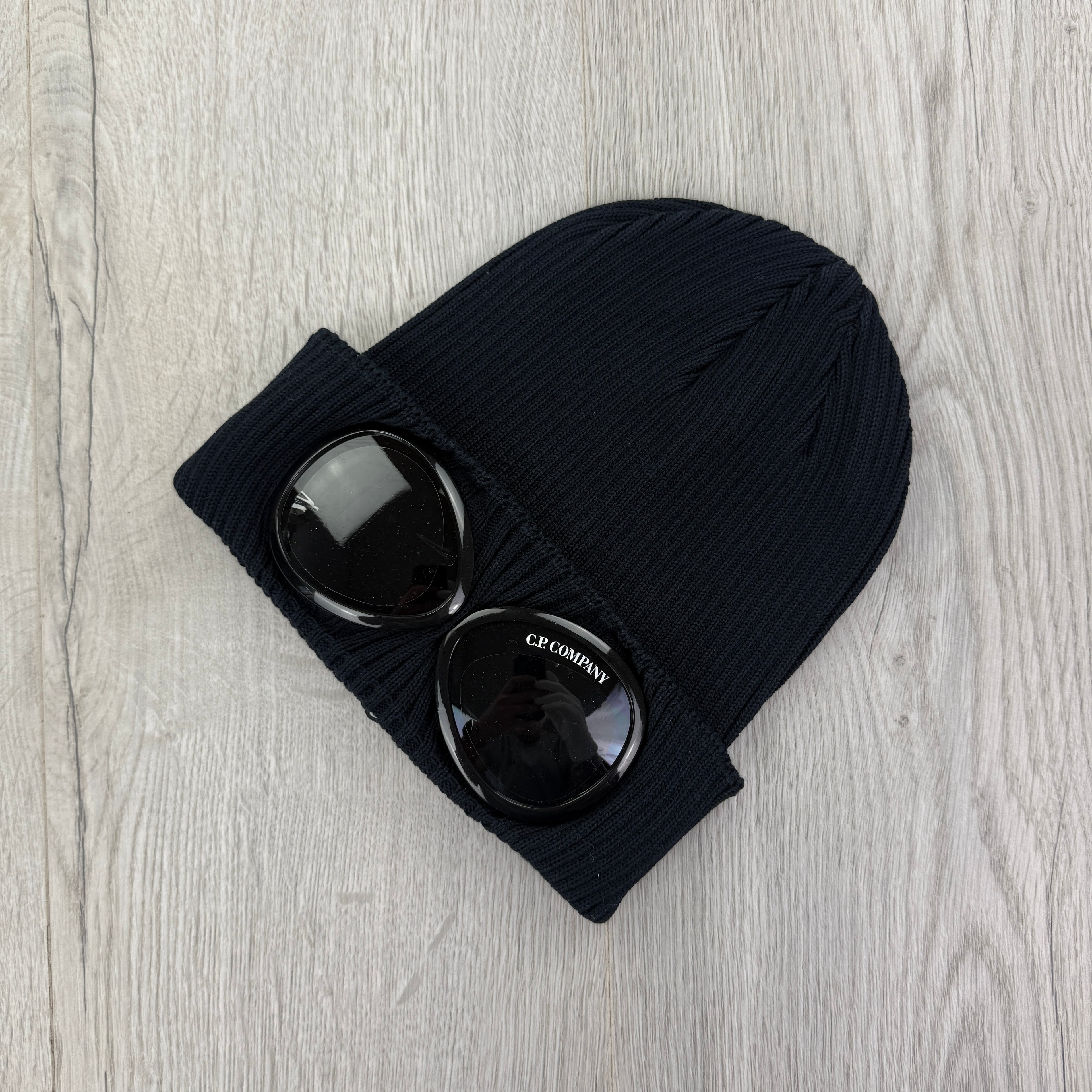 CP Company Men’s Navy Goggle Beanie