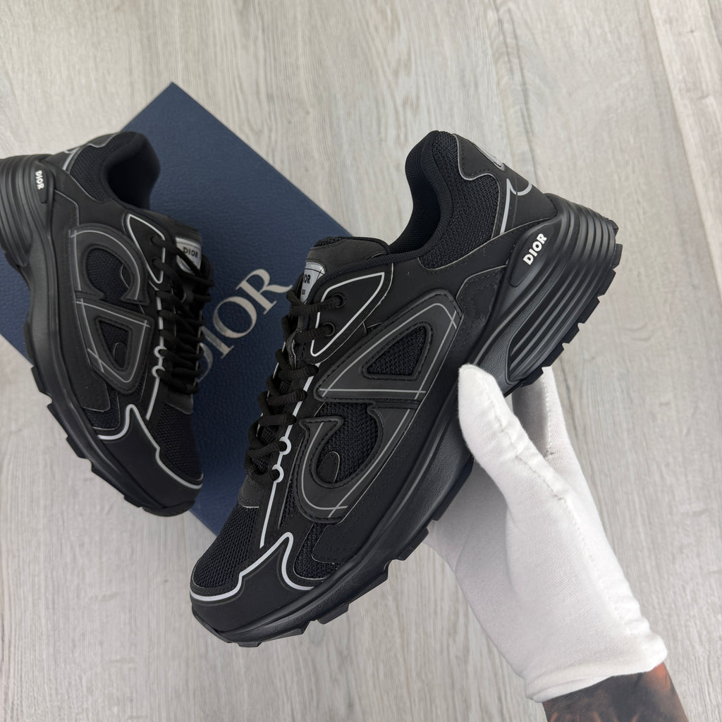 Dior B30 Men’s Triple Black Trainers - 42 (Fit Uk 8)
