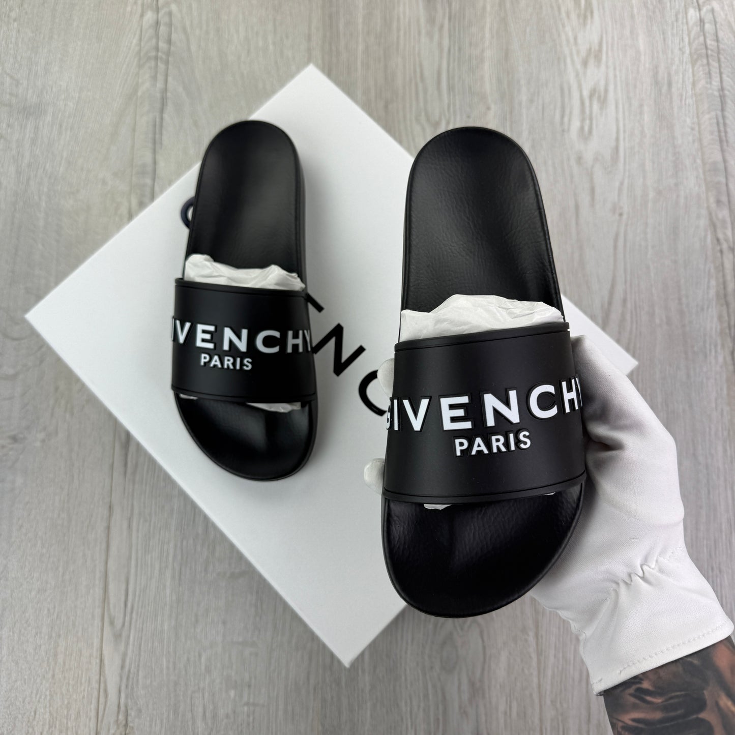 Givenchy Men’s Black Sliders