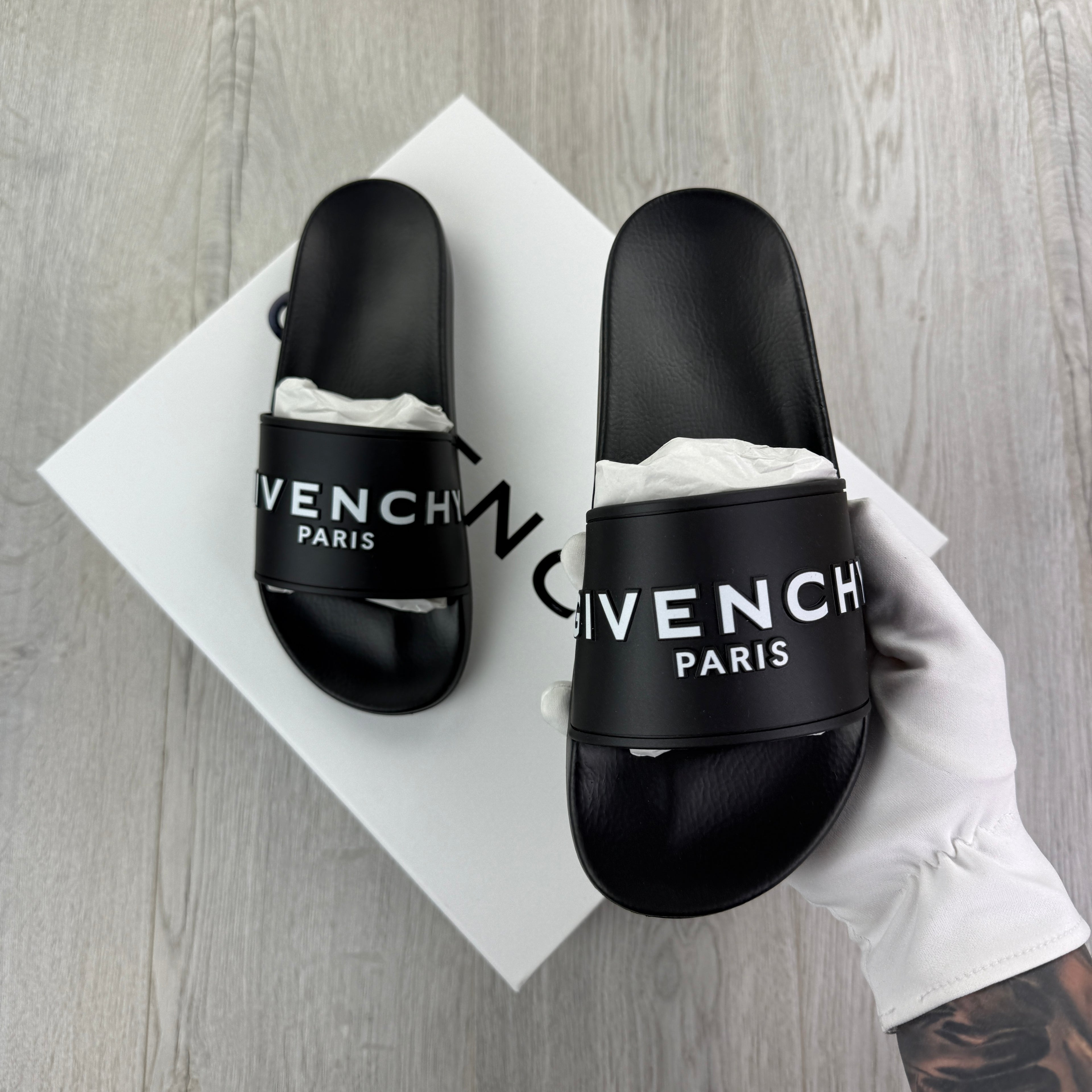 Givenchy Men’s Black Sliders