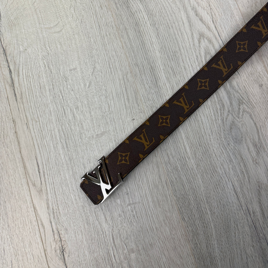 Louis Vuitton Men’s Reversible Brown Monogram / Black 40MM Silver Belt