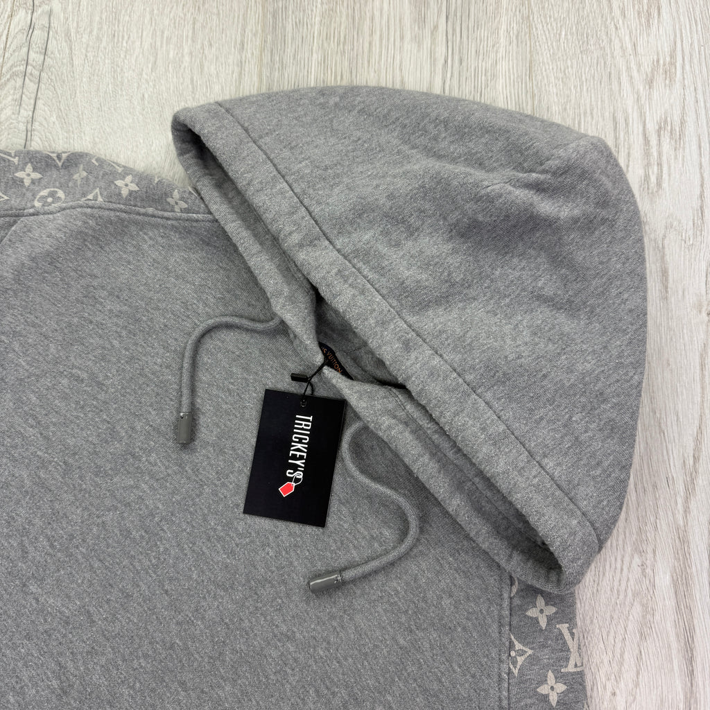 Louis Vuitton Men’s LV Monogram Circle Cut Grey Hoodie - Small