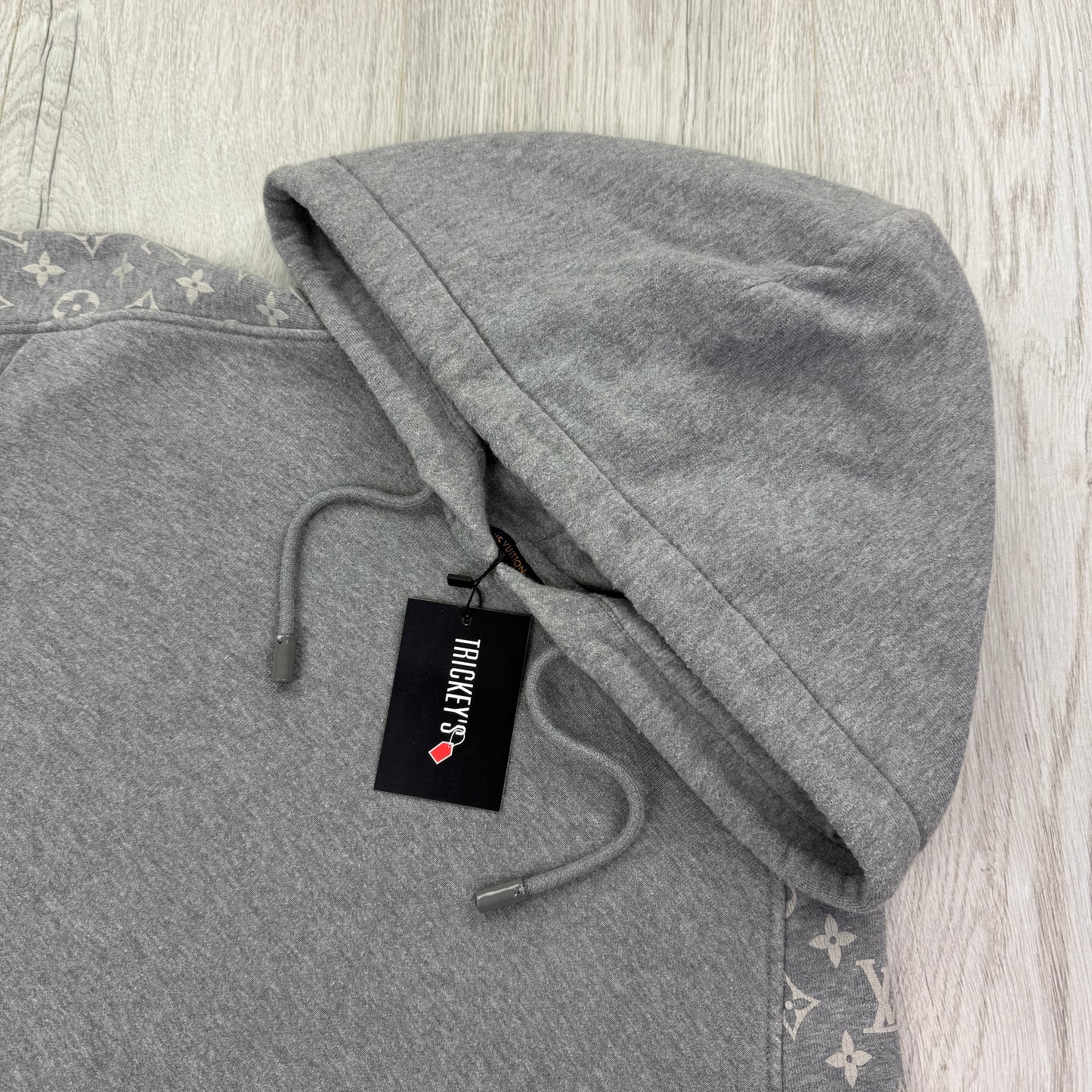 Louis Vuitton Men’s LV Monogram Circle Cut Grey Hoodie - Small