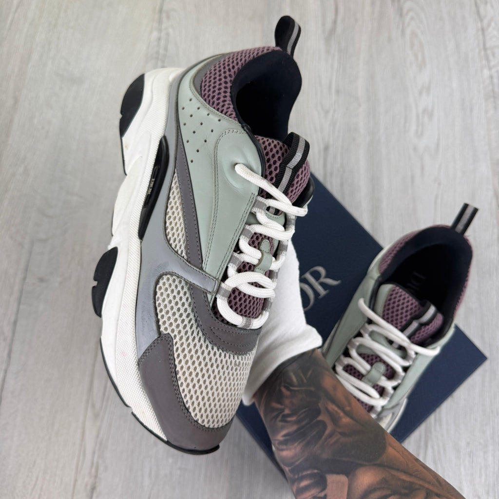 Dior B22 Men’s Lavender & Grey Trainers - 42.5 (Fit Uk 7.5/8)