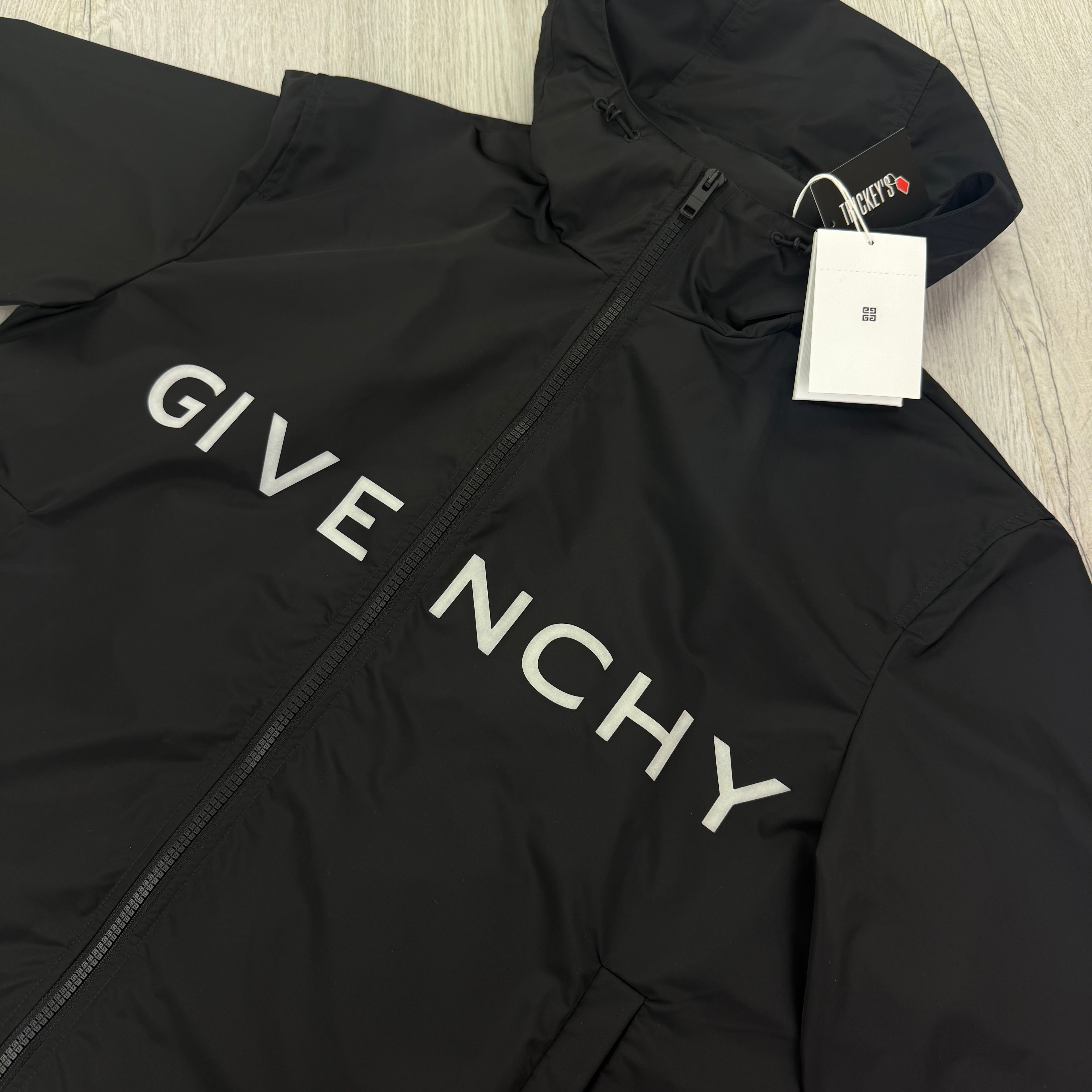 Givenchy Men’s Black Zip-up Windbreaker Jacket - 44