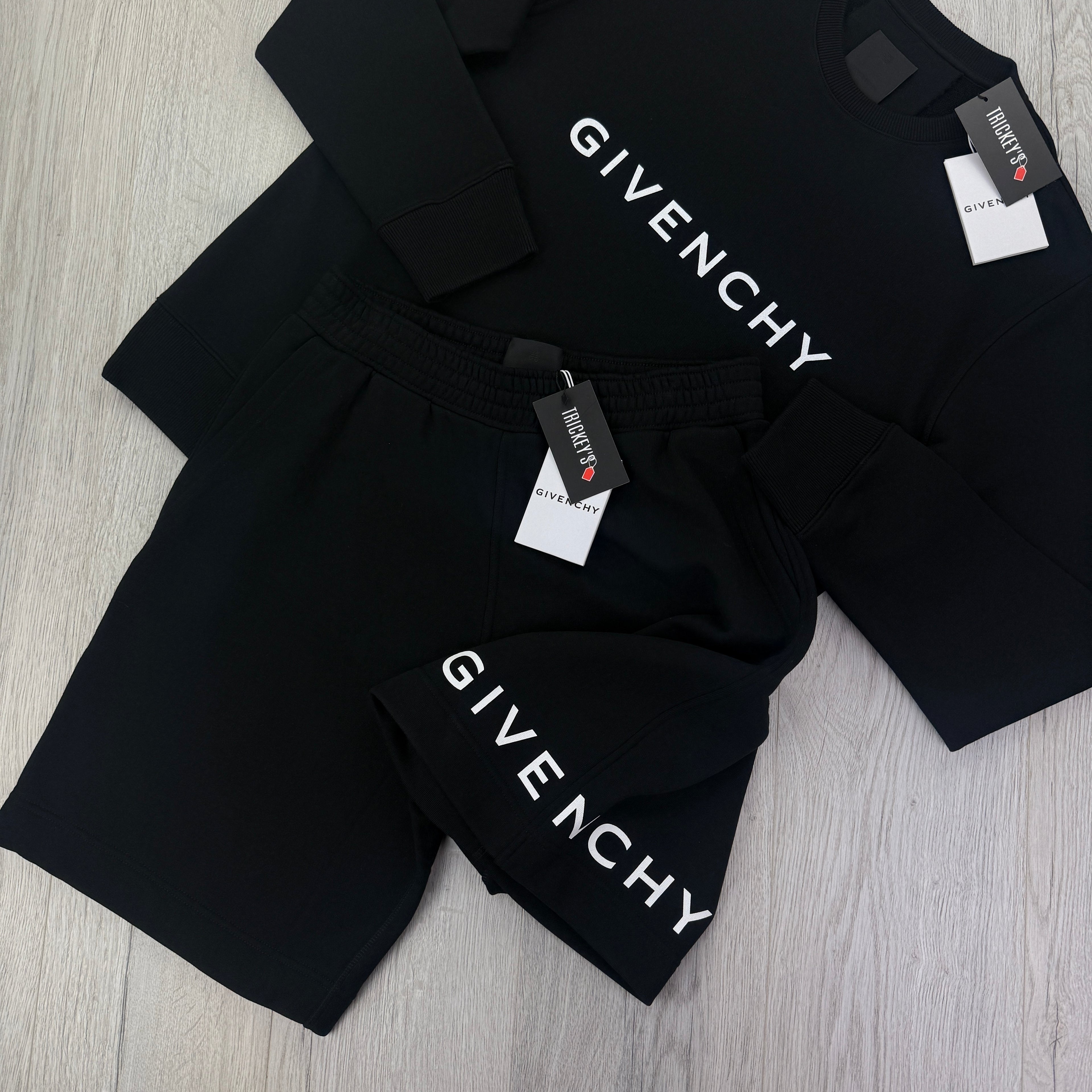 Givenchy Men’s Black Cotton Jumper & Shorts Set
