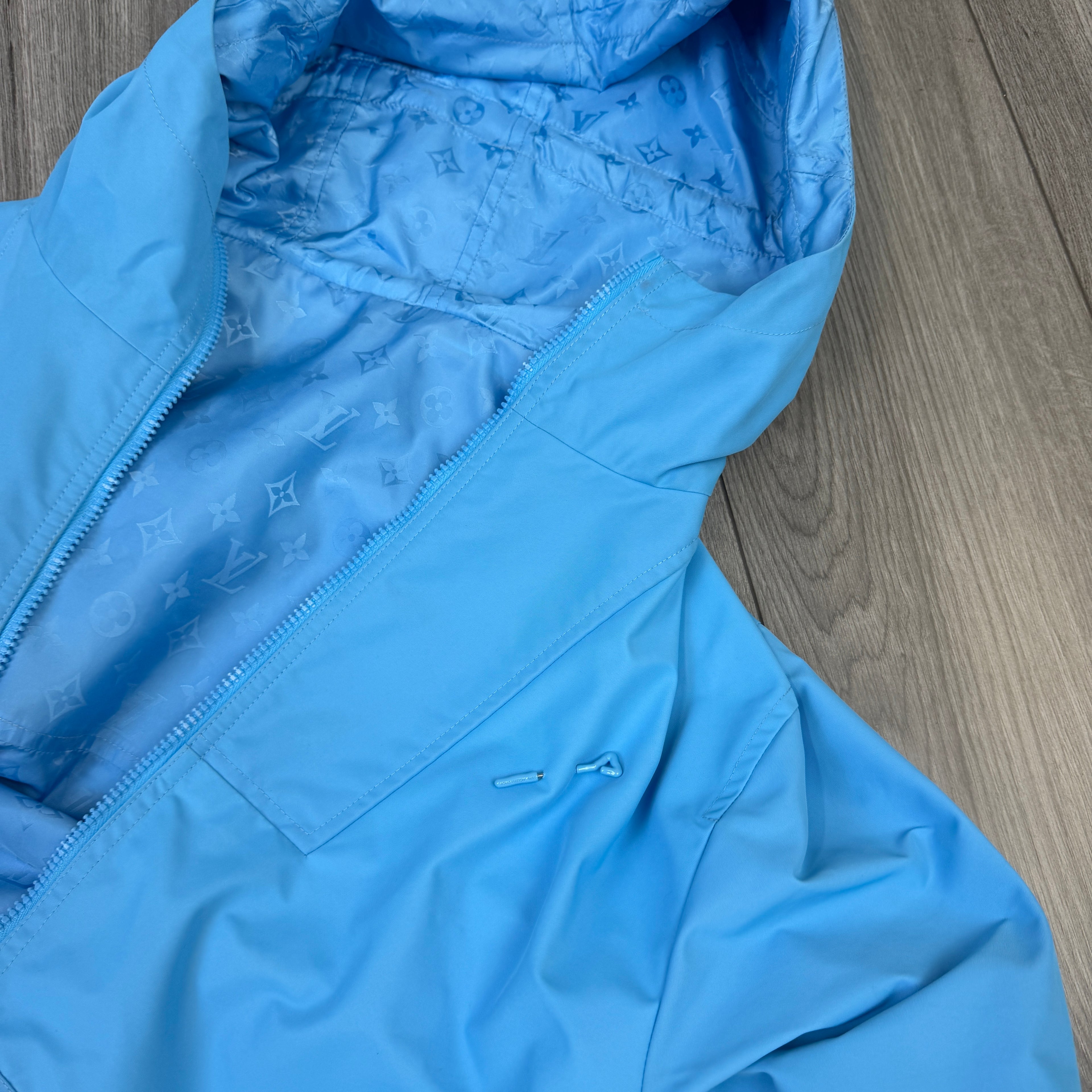 Louis Vuitton Men’s Monogram Reversible Blue Windbreaker Jacket - Size 50 (M/L)