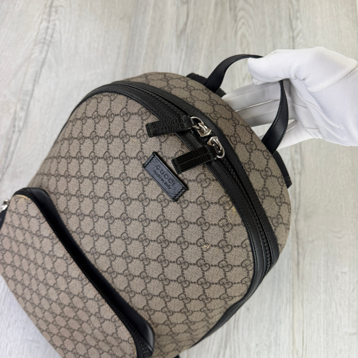 Gucci Men’s Monogram Gucci GG Supreme Backpack