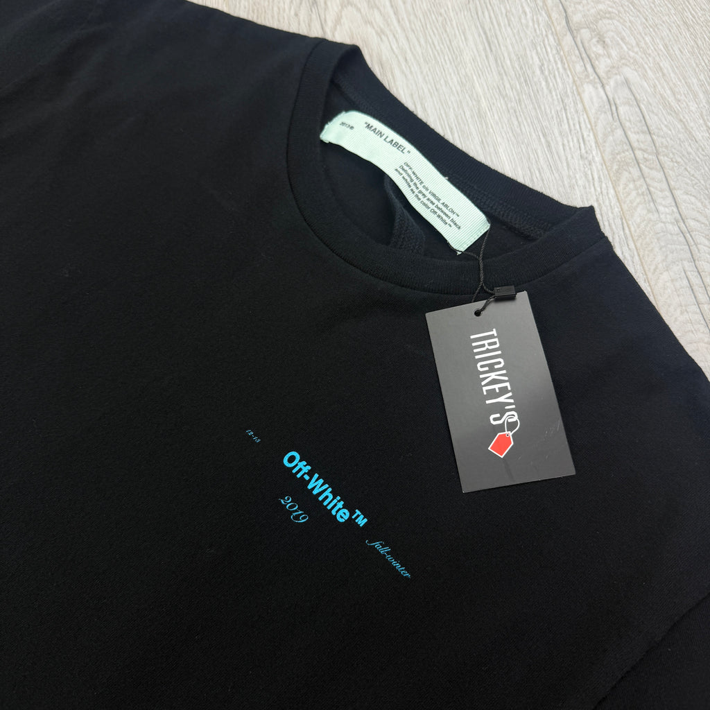 Off White Men’s Black T-shirt - Small Oversized