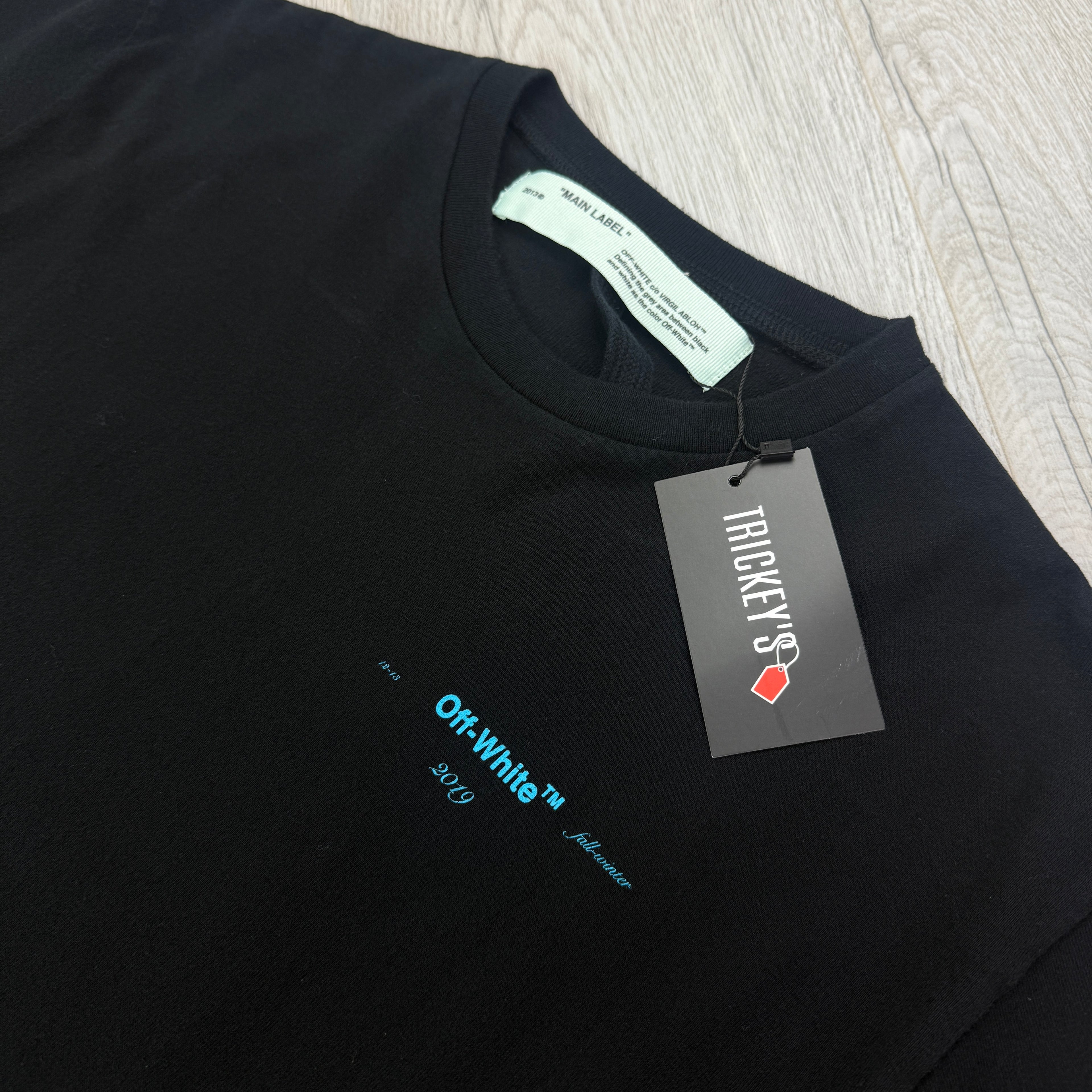 Off White Men’s Black T-shirt - Small Oversized