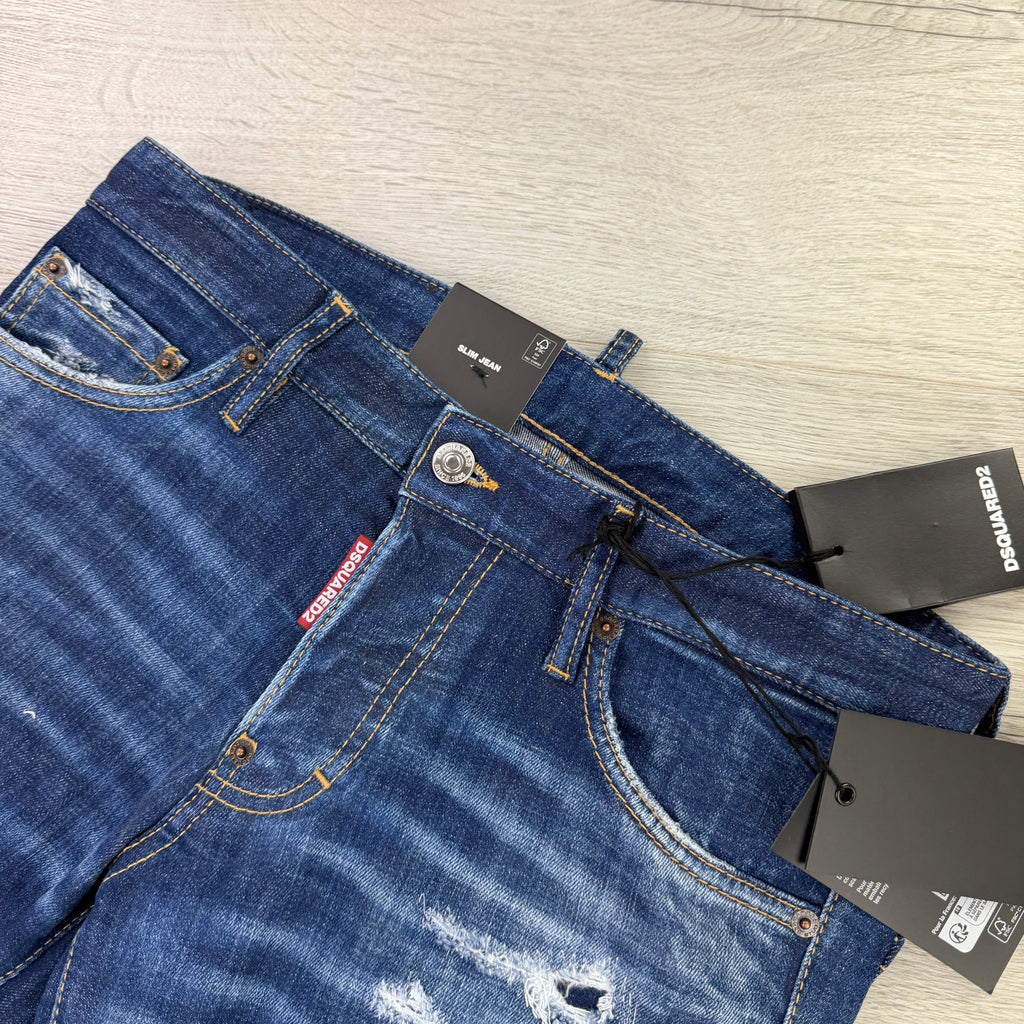 Dsquared2 Men’s Blue Distressed Jeans - 46 (Uk 30)