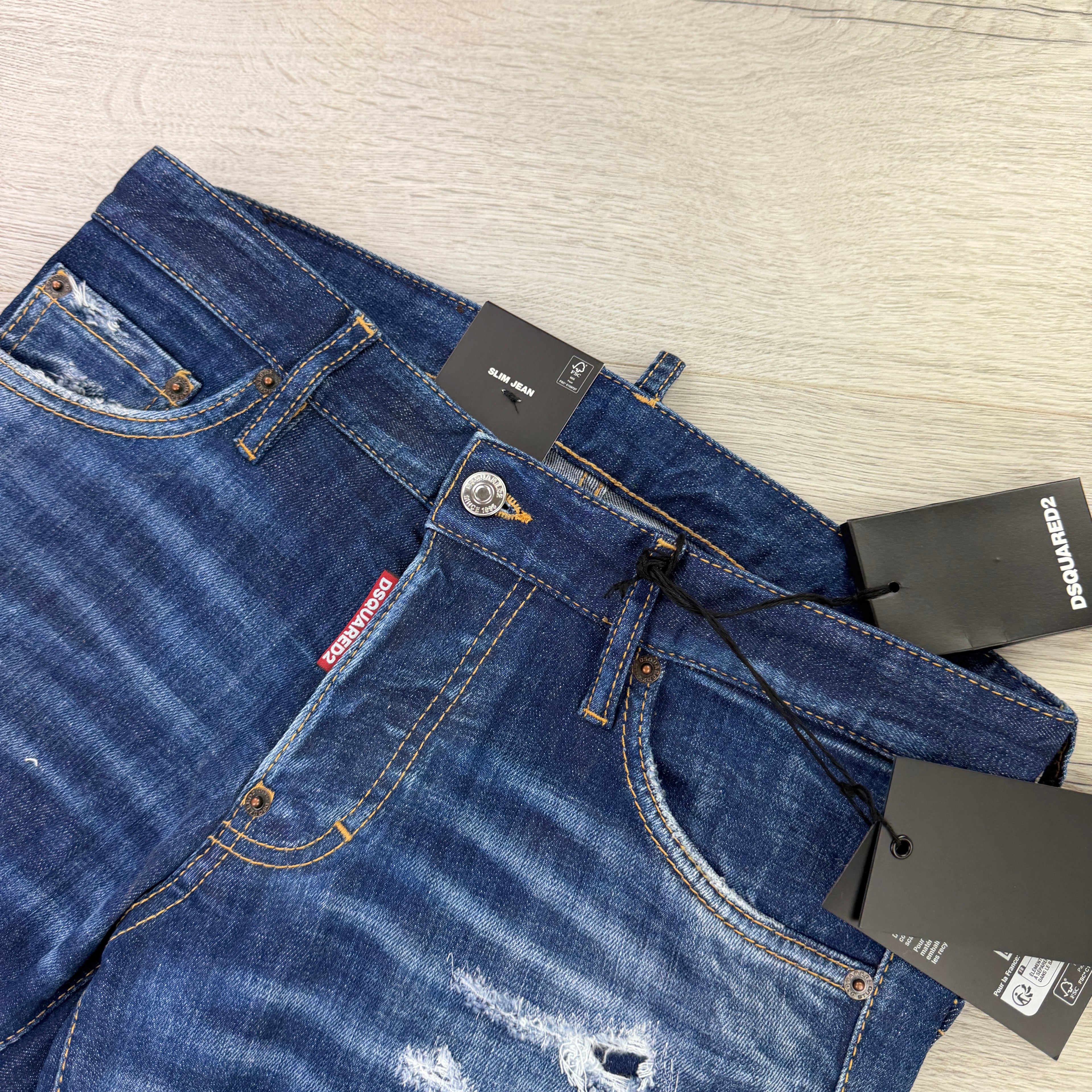 Dsquared2 Men’s Blue Distressed Jeans - 46 (Uk 30)