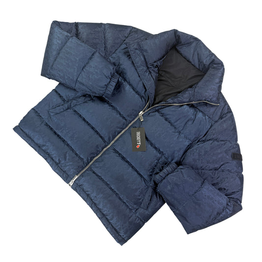 Dior Men’s Navy Oblique Zip-up Down Jacket - 50 (Large)