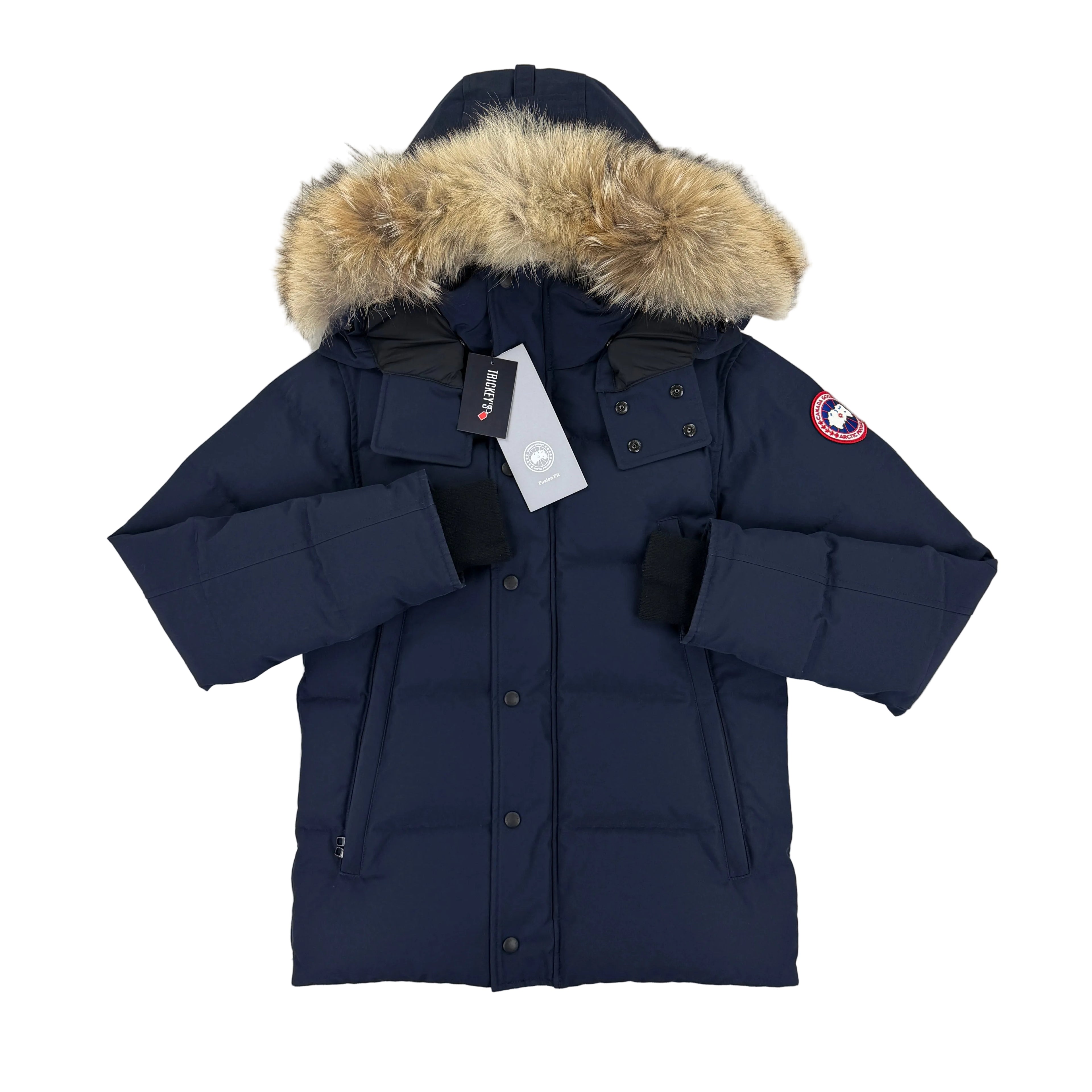 Canada Goose Men’s Wyndham Navy Parker Jacket - Small Fusion